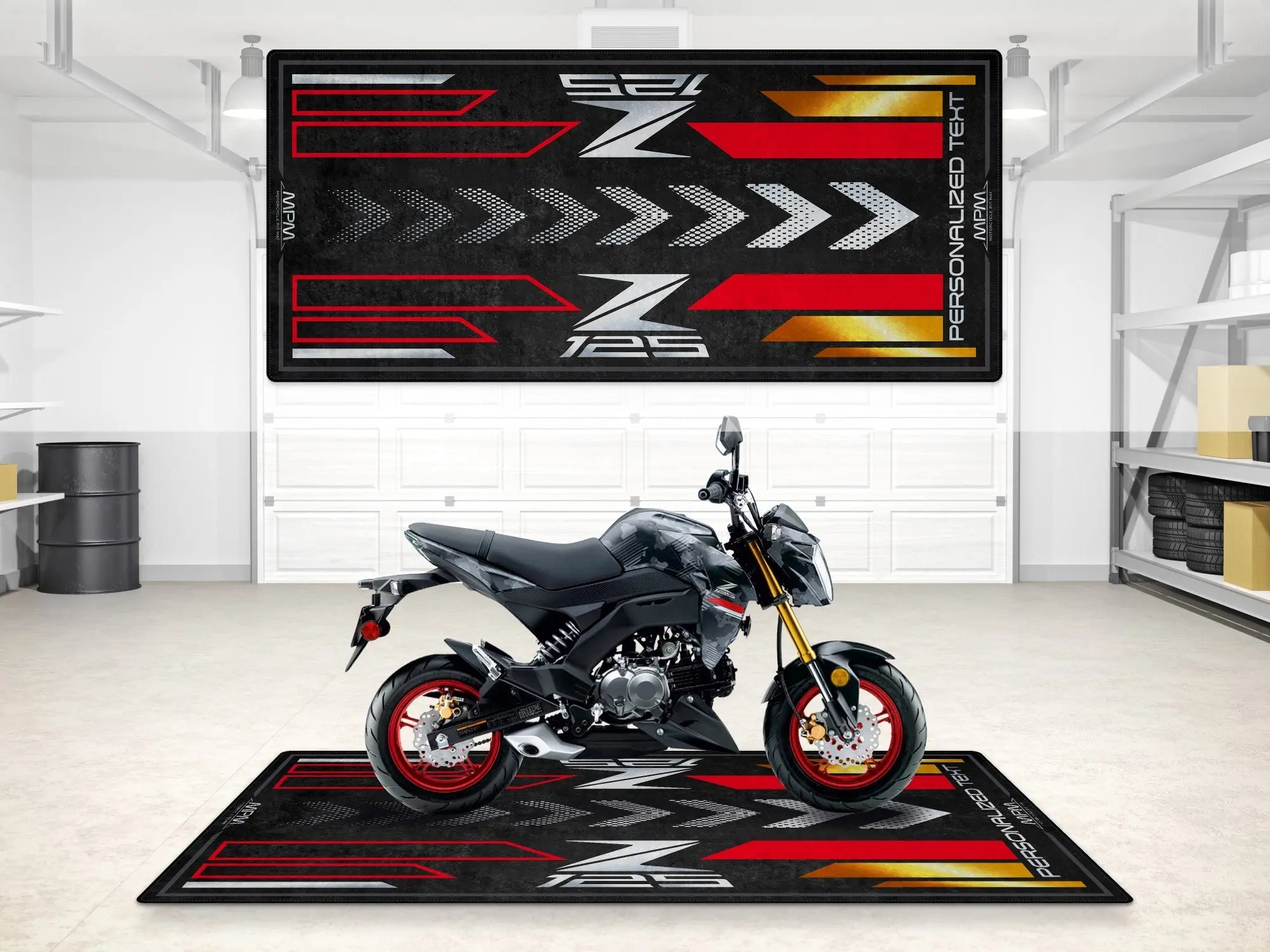 Designed Pit Mat for Kawasaki Z125 Motorcycle - MM7408 - Image 8