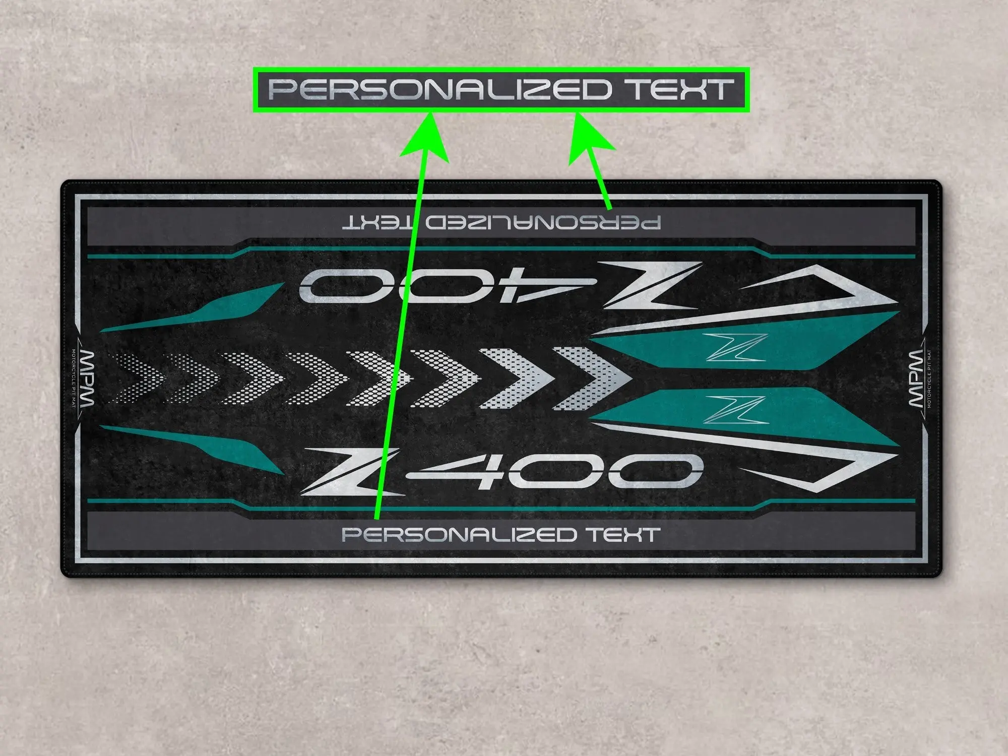 Designed Pit Mat for Kawasaki Z400 Motorcycle - MM7410 - Image 4
