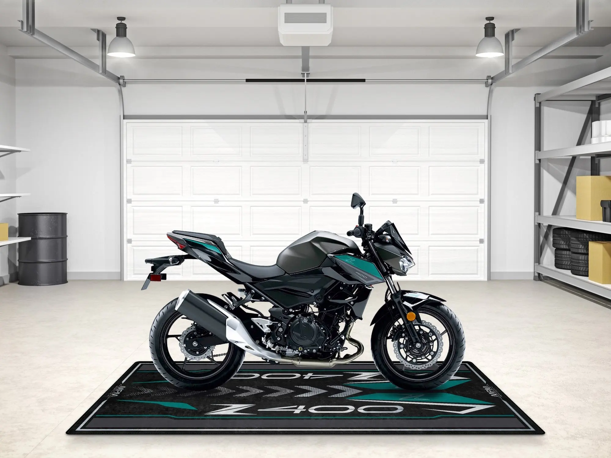 Designed Pit Mat for Kawasaki Z400 Motorcycle - MM7410 - Image 5