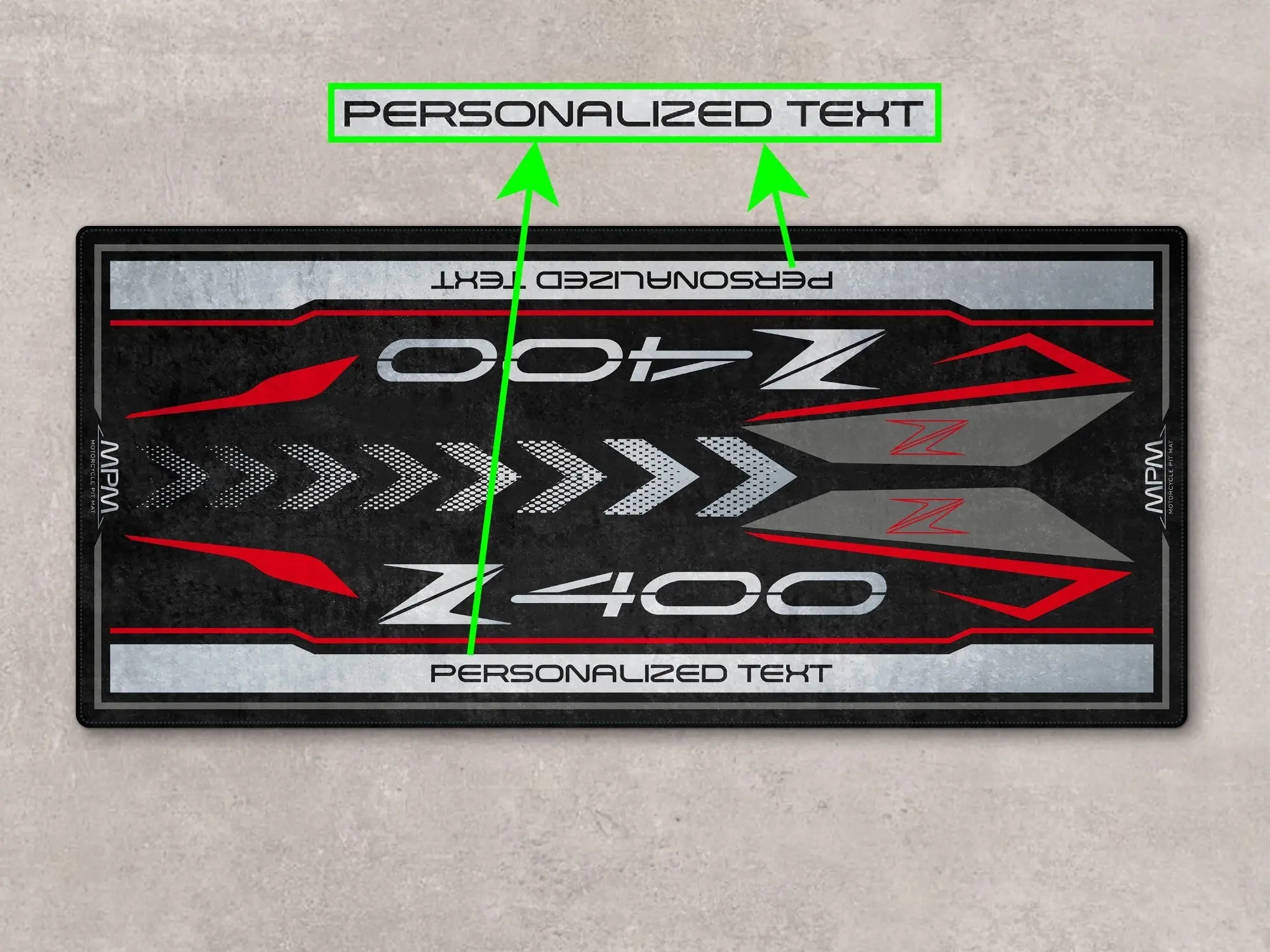 Designed Pit Mat for Kawasaki Z400 Motorcycle - MM7410 - Image 9