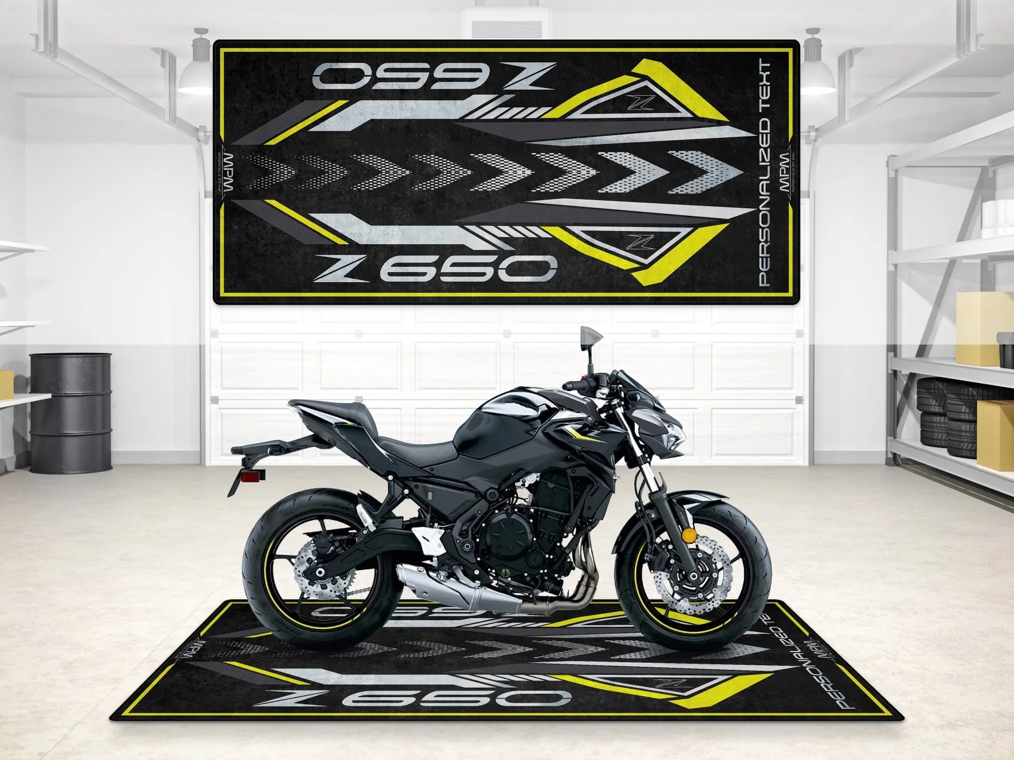 Designed Pit Mat for Kawasaki Z650 Motorcycle - MM7411 - Image 3
