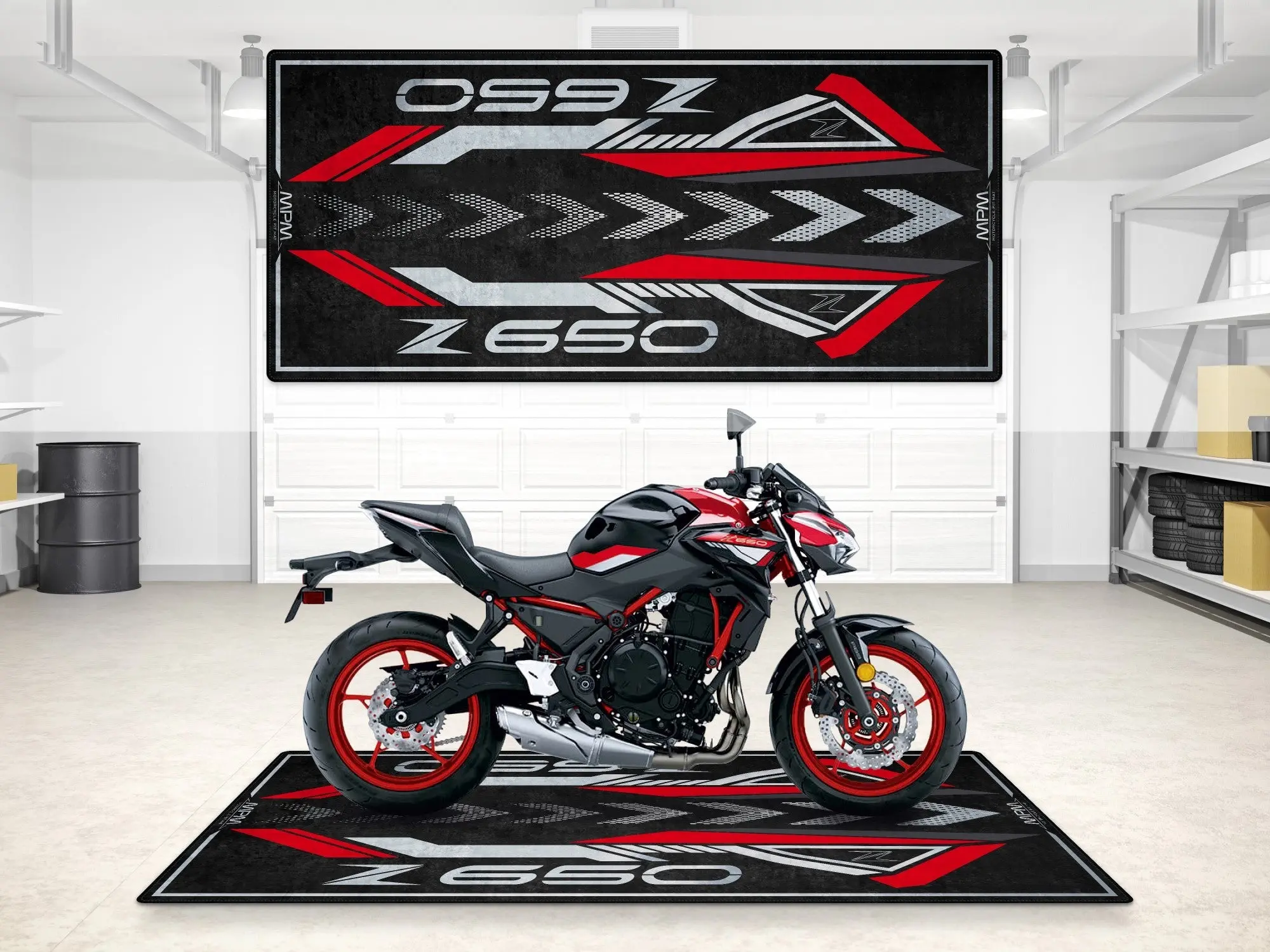 Designed Pit Mat for Kawasaki Z650 Motorcycle - MM7411 - Image 6