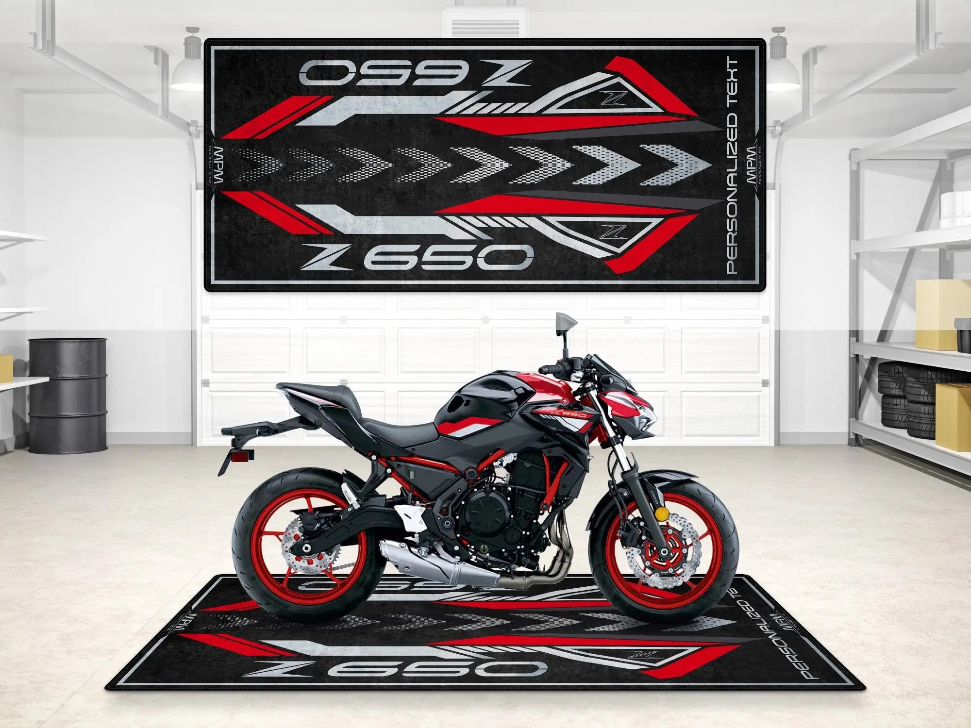 Designed Pit Mat for Kawasaki Z650 Motorcycle - MM7411 - Image 8