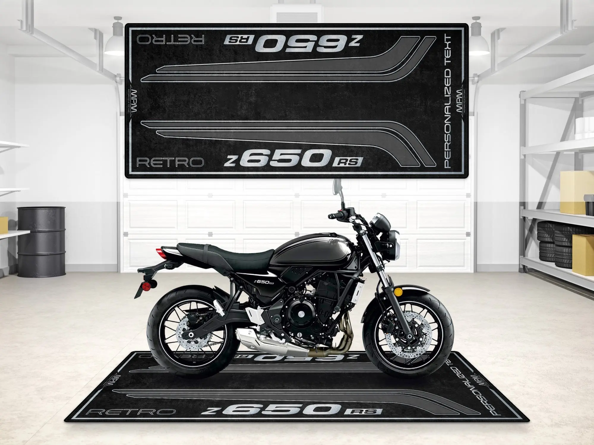 Designed Pit Mat for Kawasaki Z650 RS Motorcycle - MM7414 - Image 3
