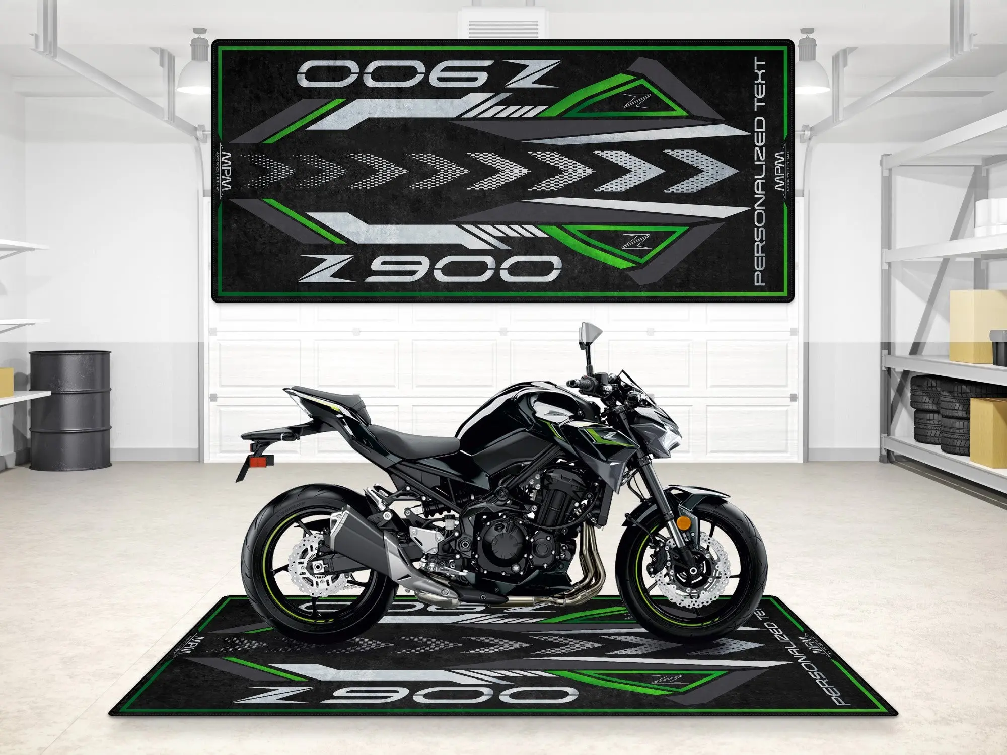Designed Pit Mat for Kawasaki Z900 Motorcycle - MM7412 - Image 3