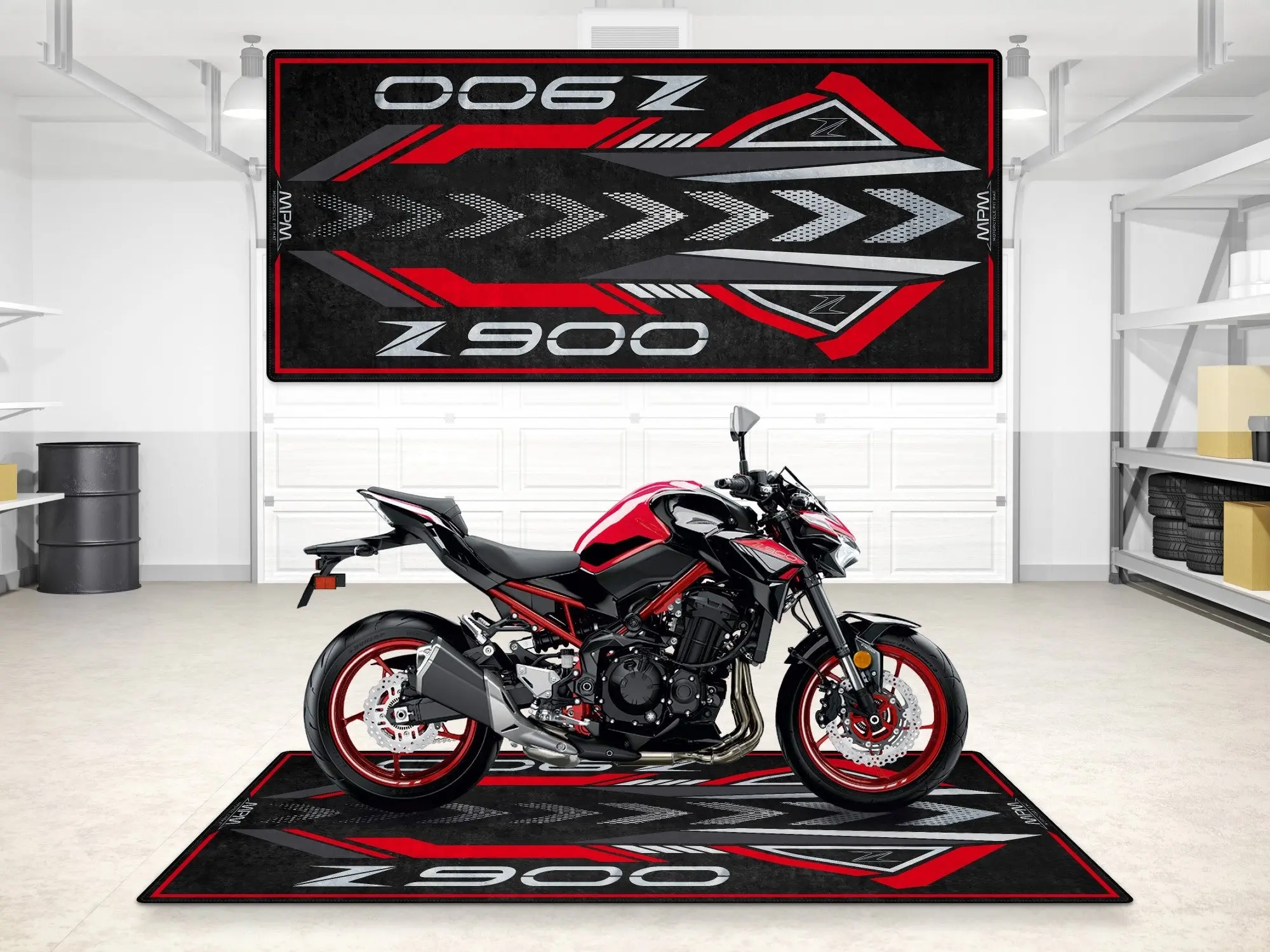 Designed Pit Mat for Kawasaki Z900 Motorcycle - MM7412 - Image 6