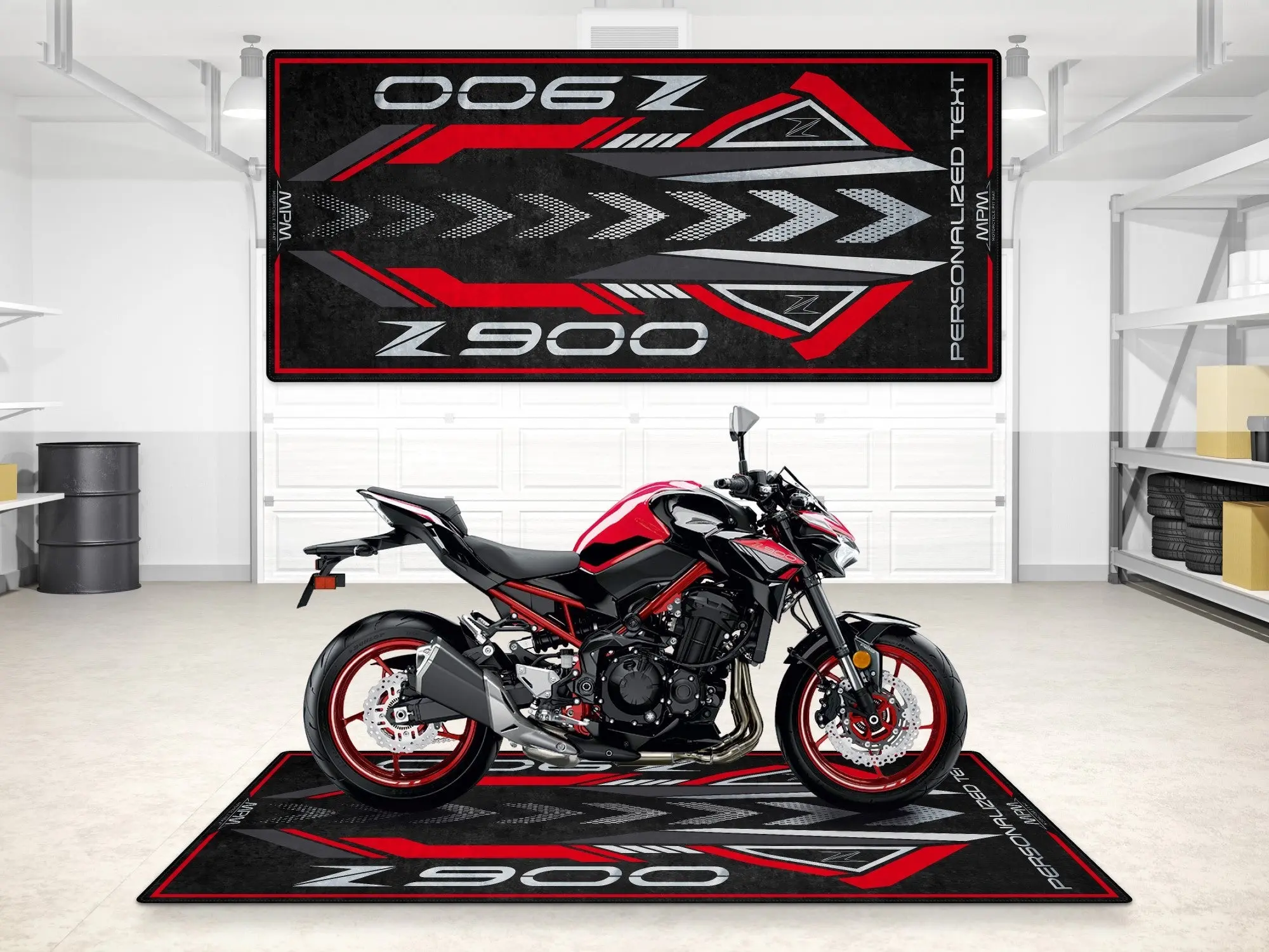 Designed Pit Mat for Kawasaki Z900 Motorcycle - MM7412 - Image 8