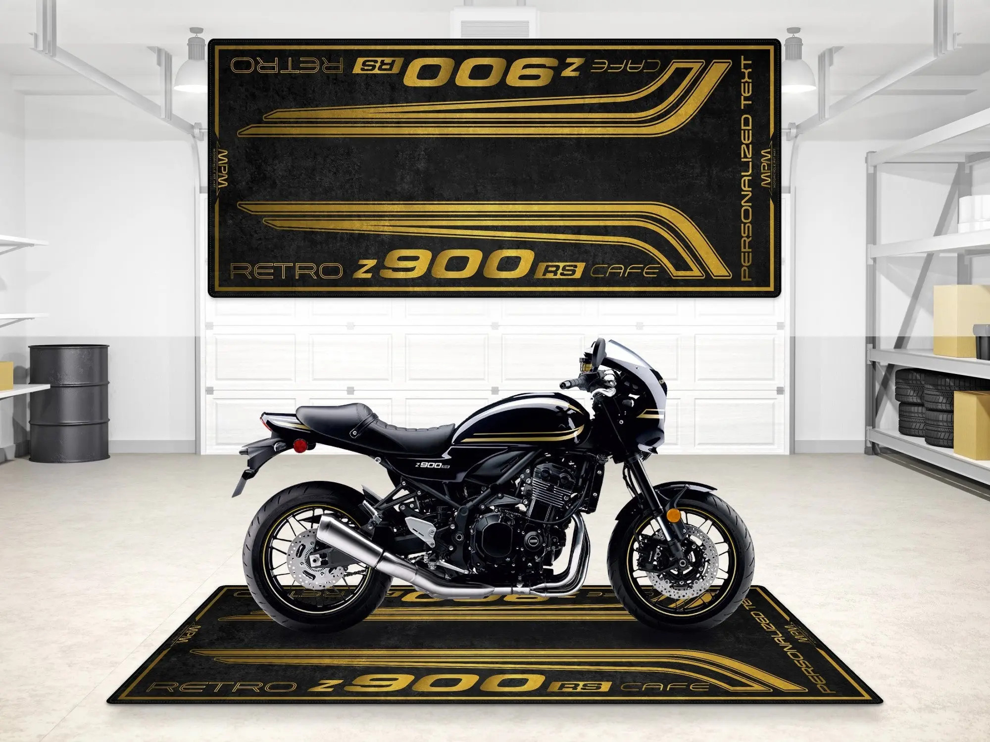 Designed Pit Mat for Kawasaki Z900 RS Cafe Motorcycle - MM7416 - Image 3