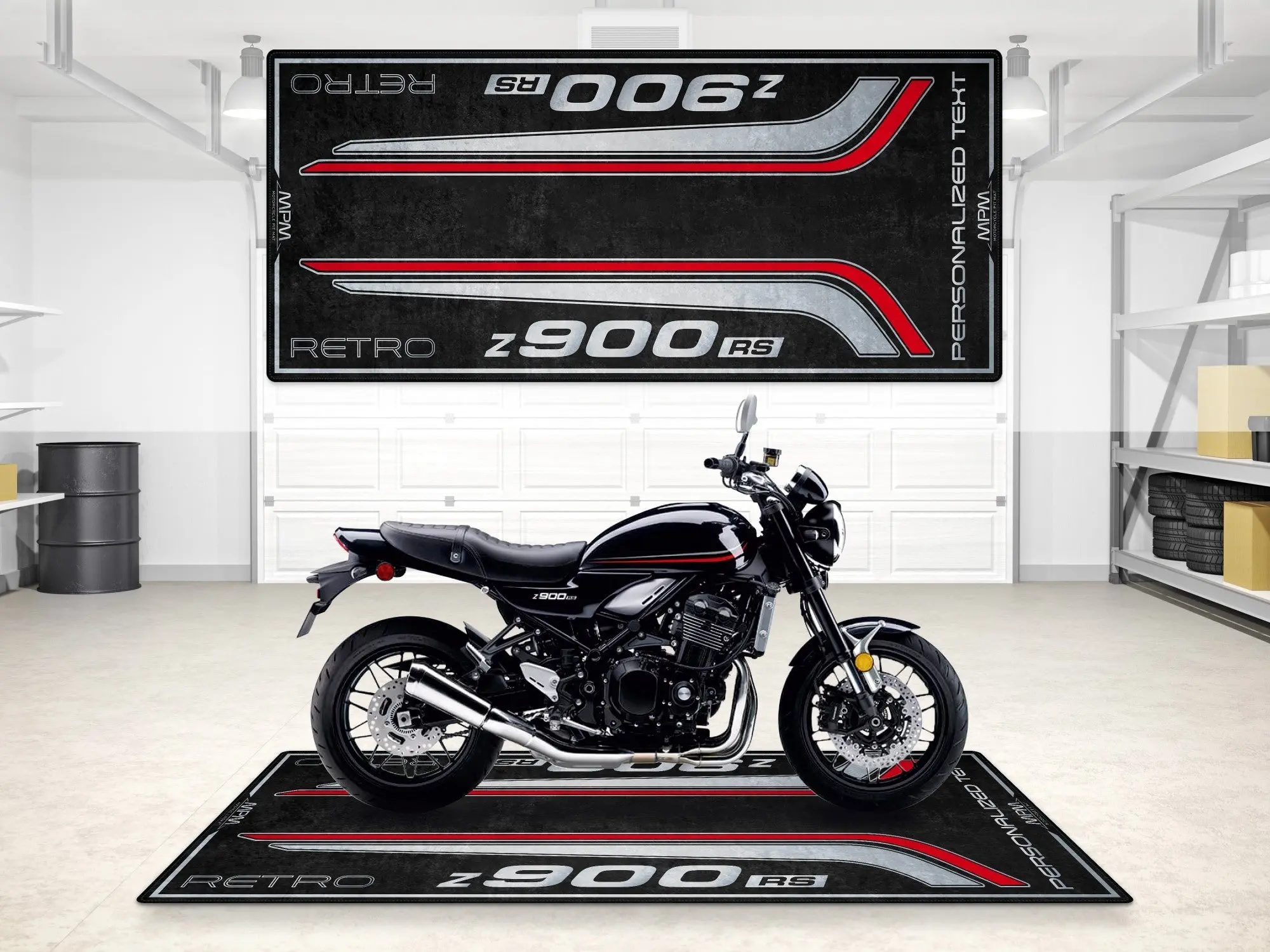Designed Pit Mat for Kawasaki Z900 RS Motorcycle - MM7415 - Image 3