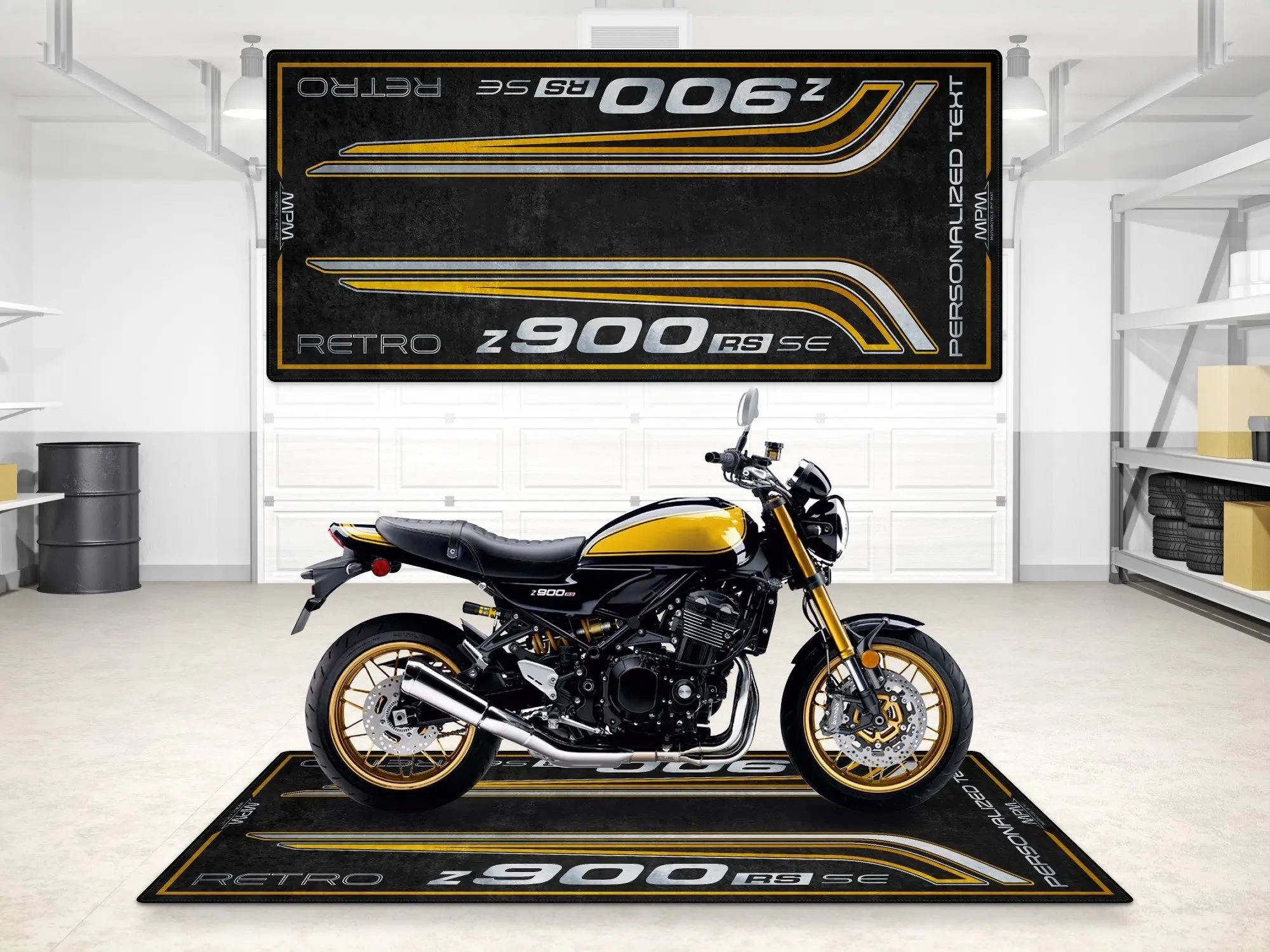 Designed Pit Mat for Kawasaki Z900RS SE Motorcycle - MM7417 - Image 3