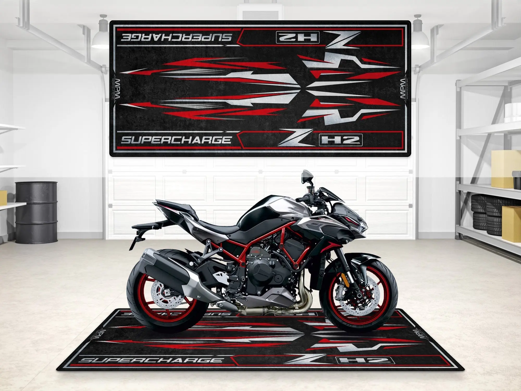 Designed Pit Mat for Kawasaki ZH2 Motorcycle - MM7418 - Image 6