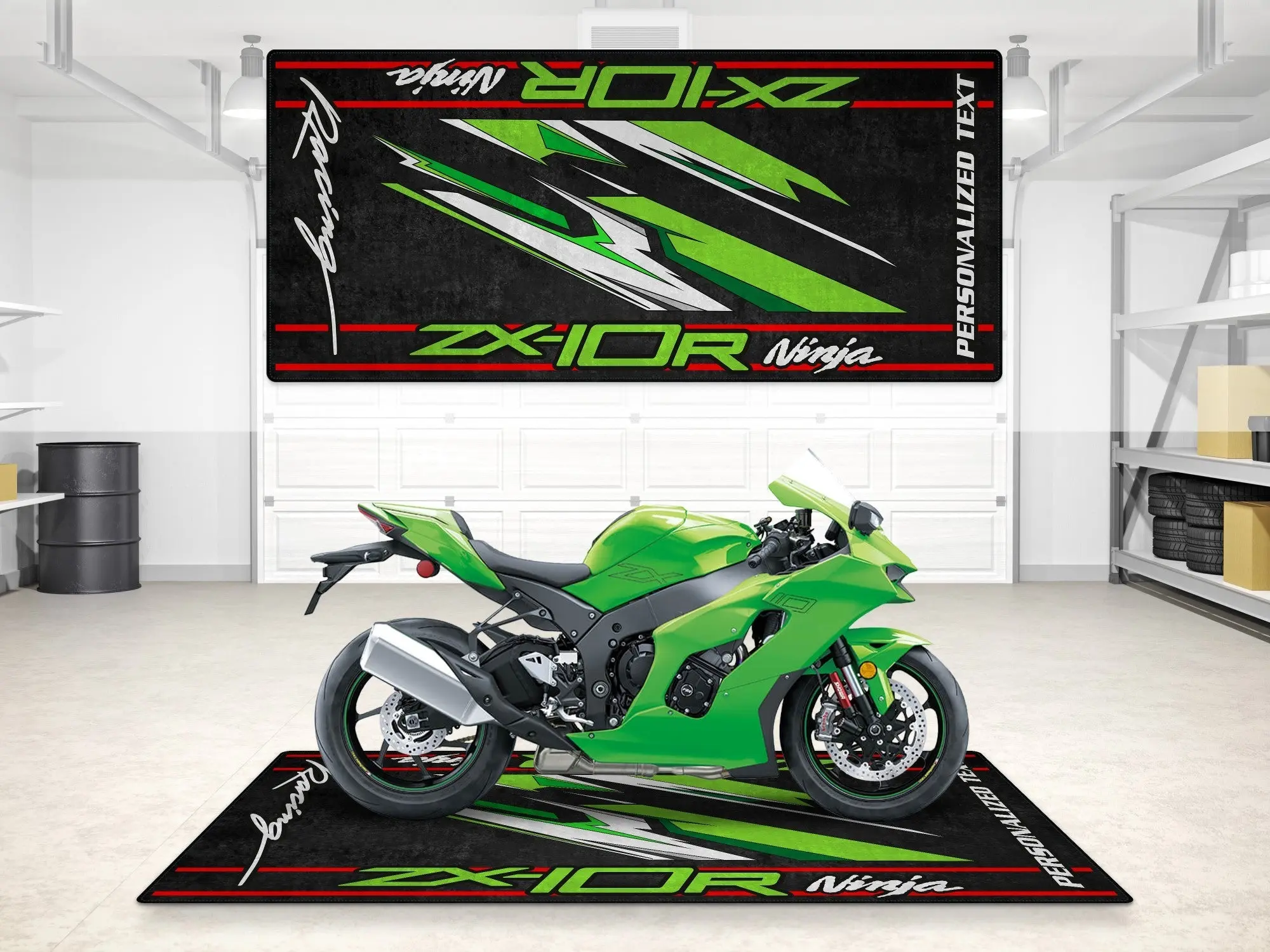 Designed Pit Mat for Kawasaki ZX-10R Motorcycle - MM7250 - Image 3