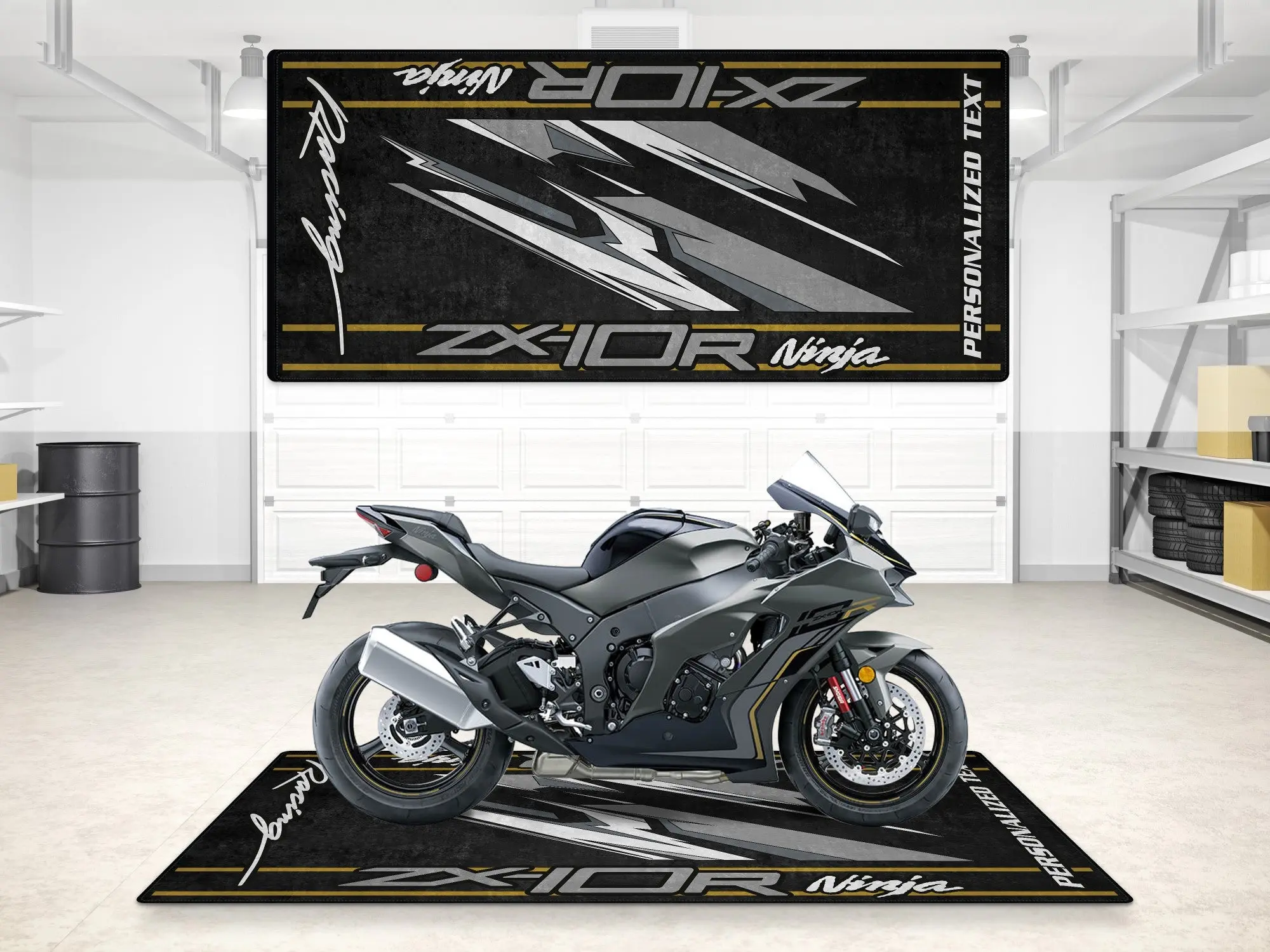 Designed Pit Mat for Kawasaki ZX-10R Motorcycle - MM7250 - Image 8