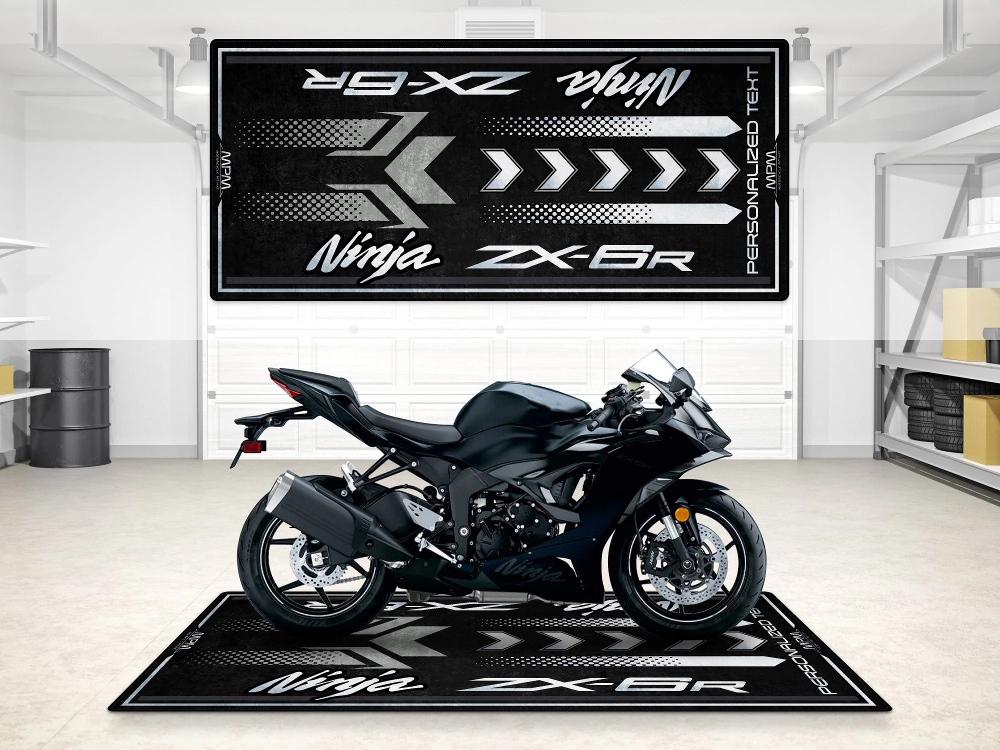 Designed Pit Mat for Kawasaki ZX-6R Motorcycle - MM7395 - Image 11