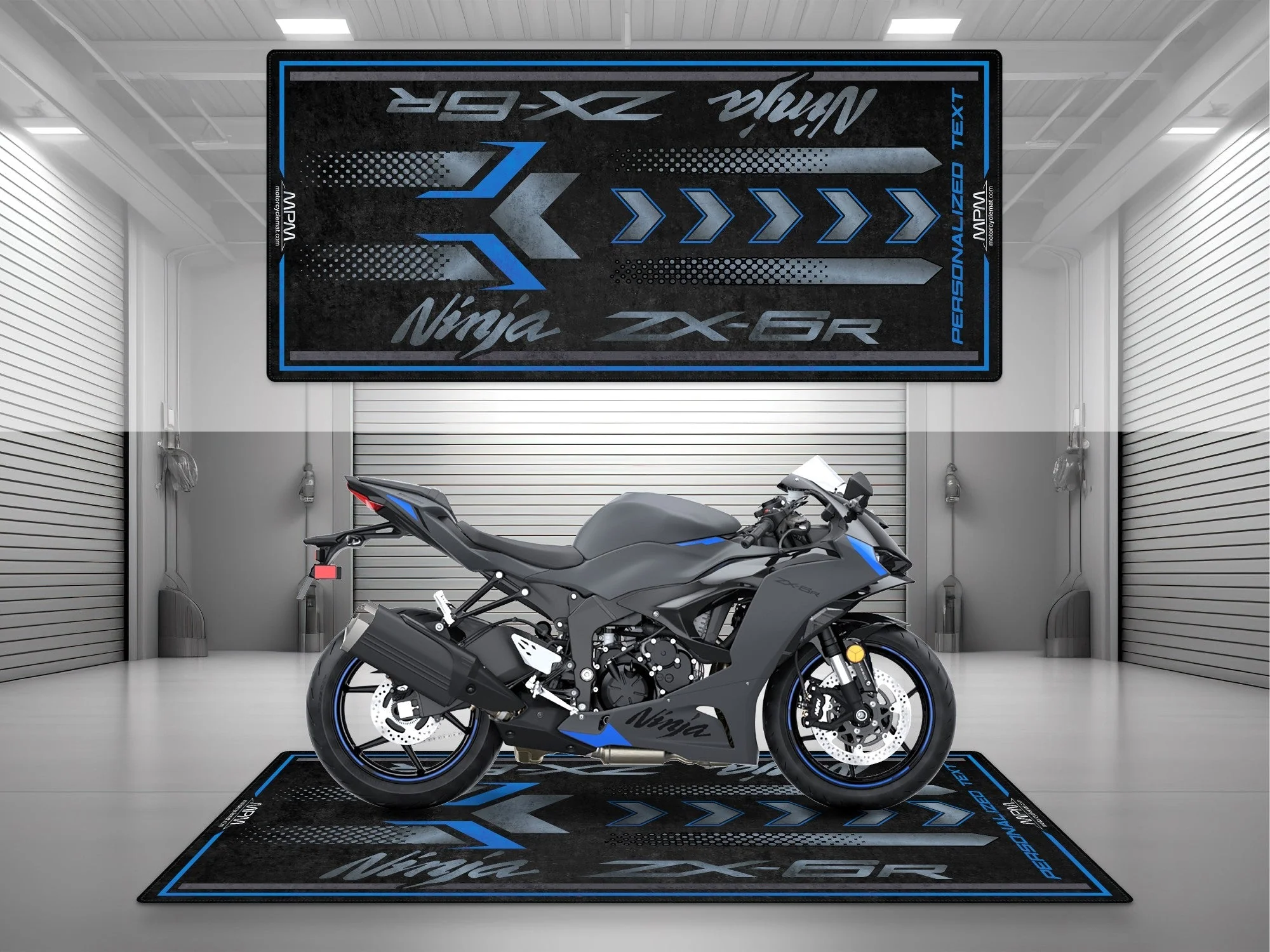 Designed Pit Mat for Kawasaki ZX-6R Motorcycle - MM7395 - Image 3