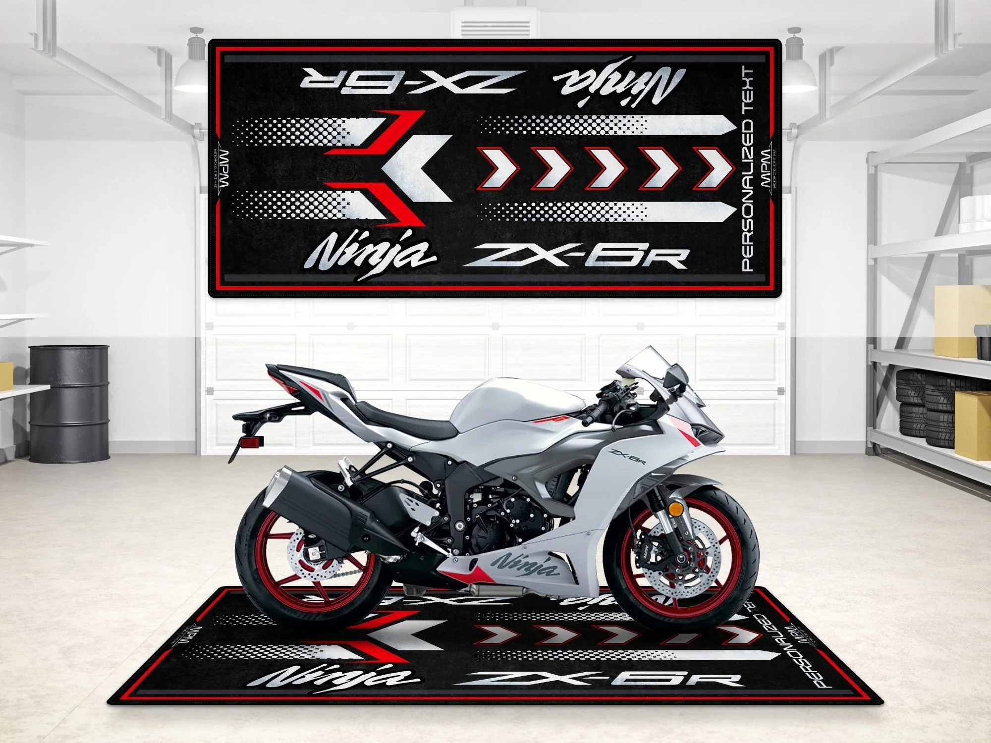 Designed Pit Mat for Kawasaki ZX-6R Motorcycle - MM7395 - Image 7