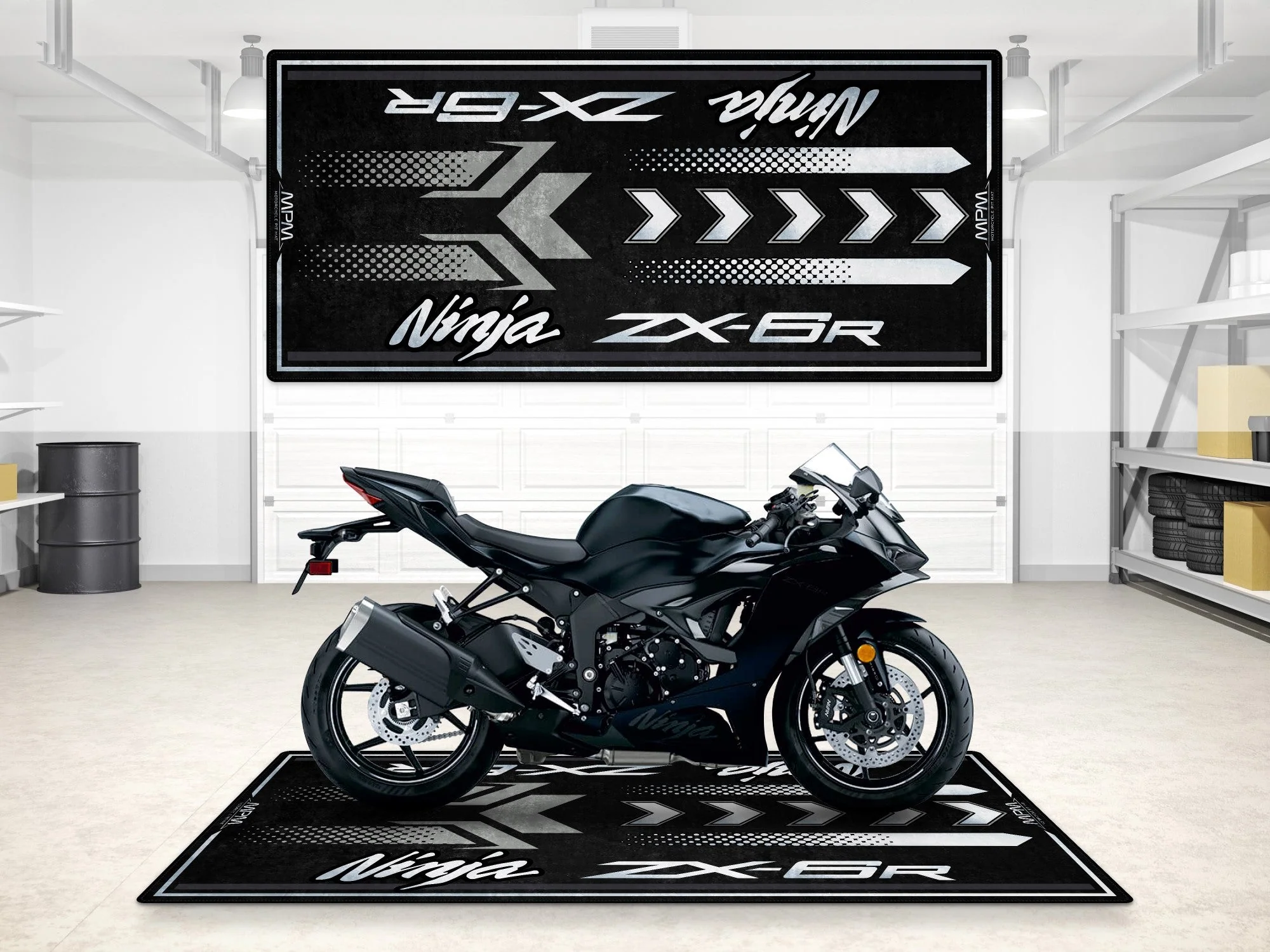 Designed Pit Mat for Kawasaki ZX-6R Motorcycle - MM7395 - Image 9