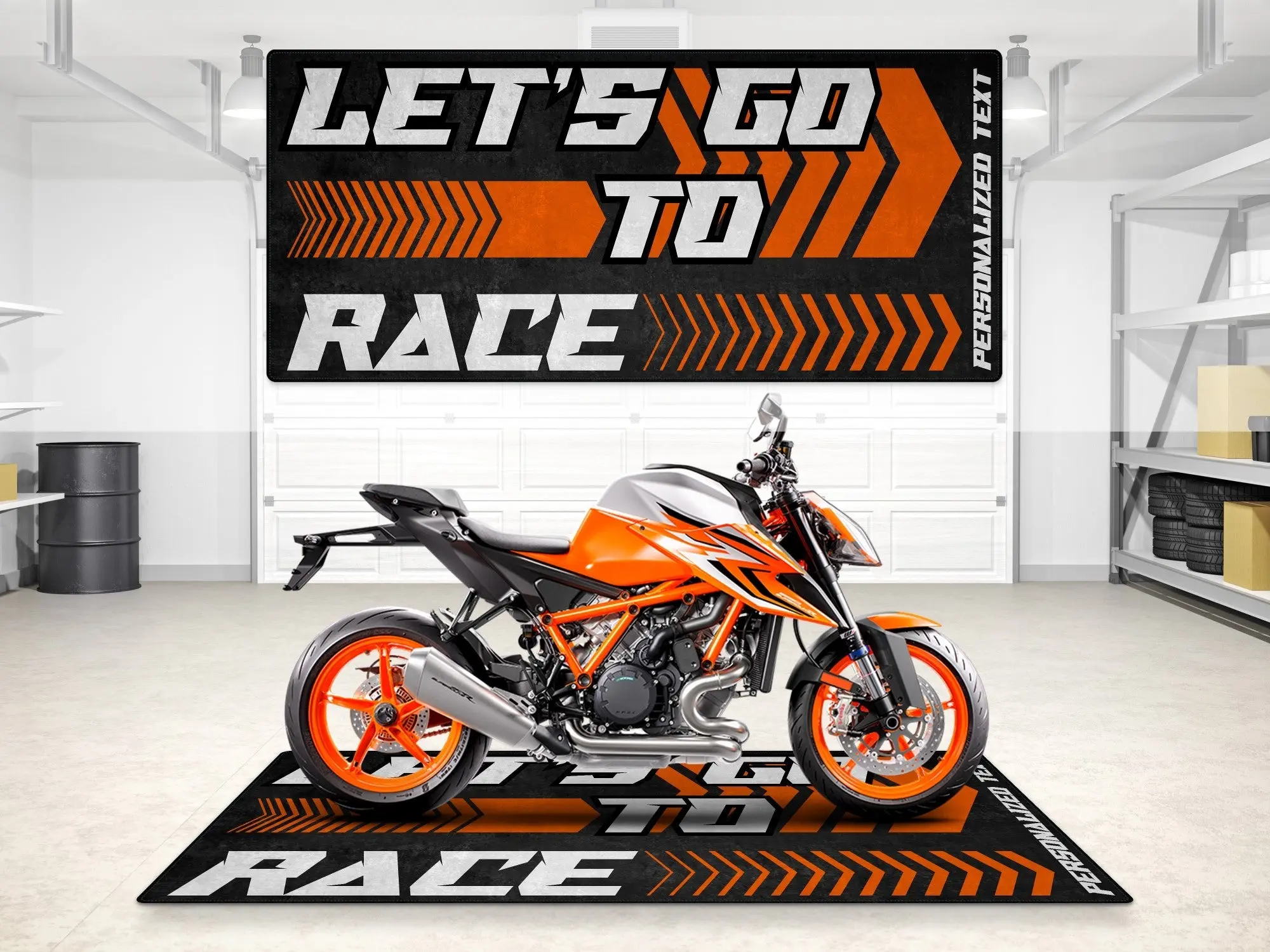 Designed Pit Mat for KTM Motorcycle (Let's Go To Race) - MM7212 - Image 3