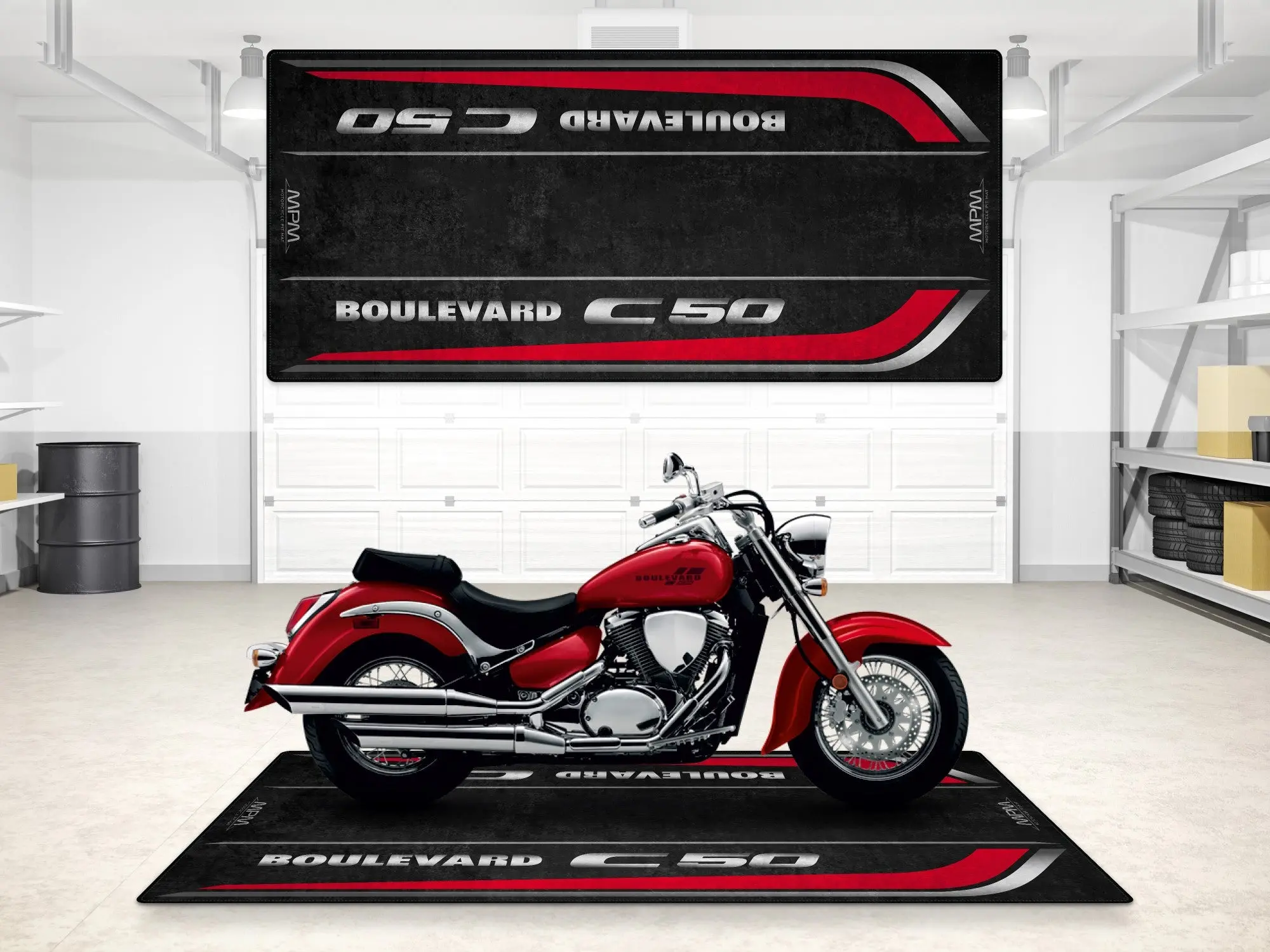 Designed Pit Mat for Suzuki Boulevard C50 Motorcycle - MM7367 - Image 6