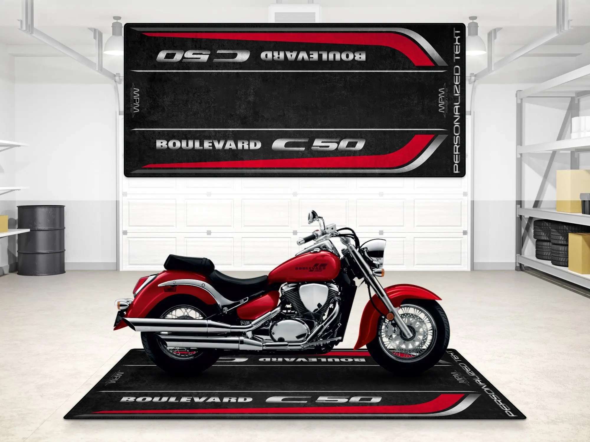 Designed Pit Mat for Suzuki Boulevard C50 Motorcycle - MM7367 - Image 8