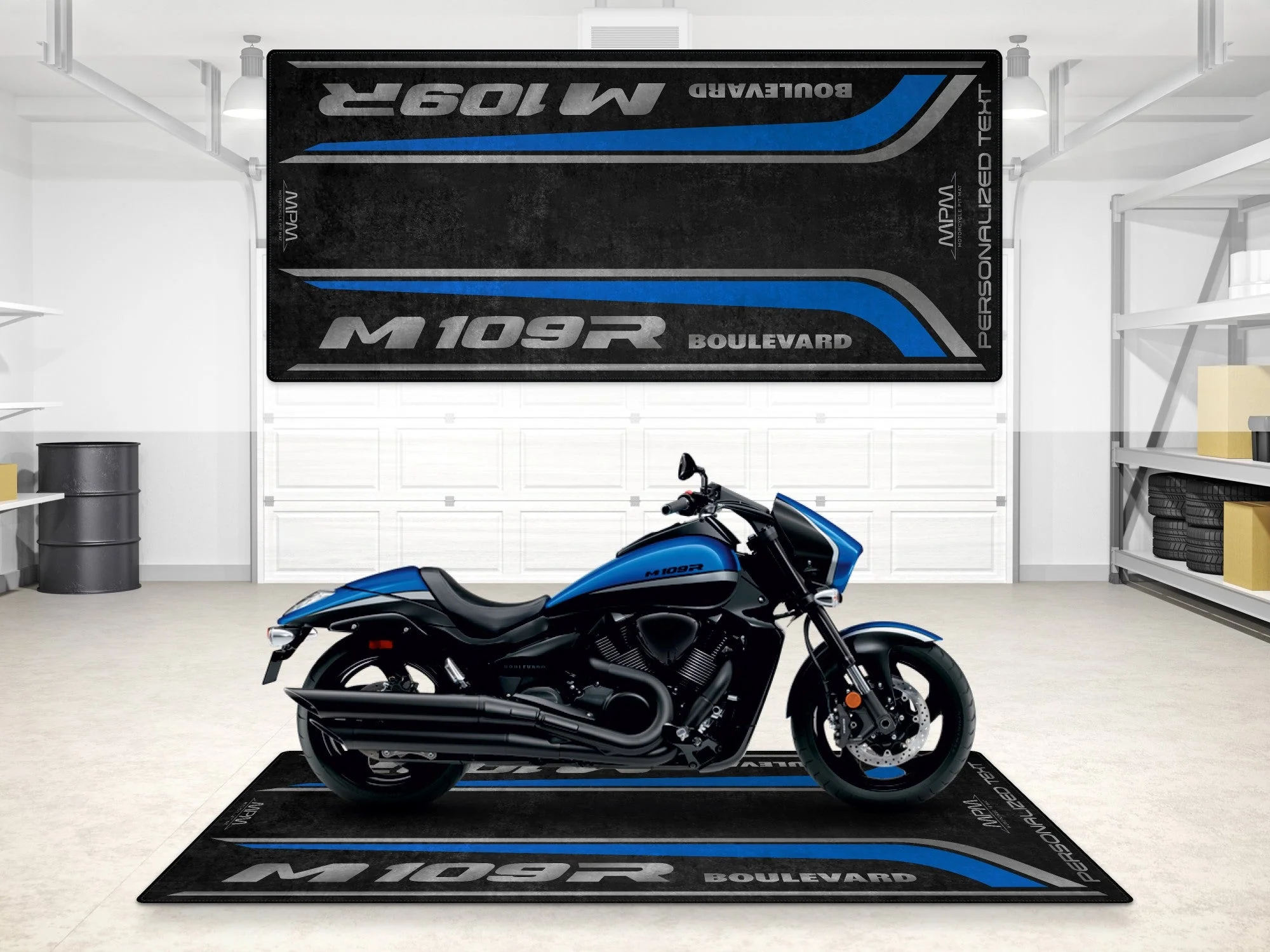 Designed Pit Mat for Suzuki Boulevard M109R Motorcycle - MM7366 - Image 11