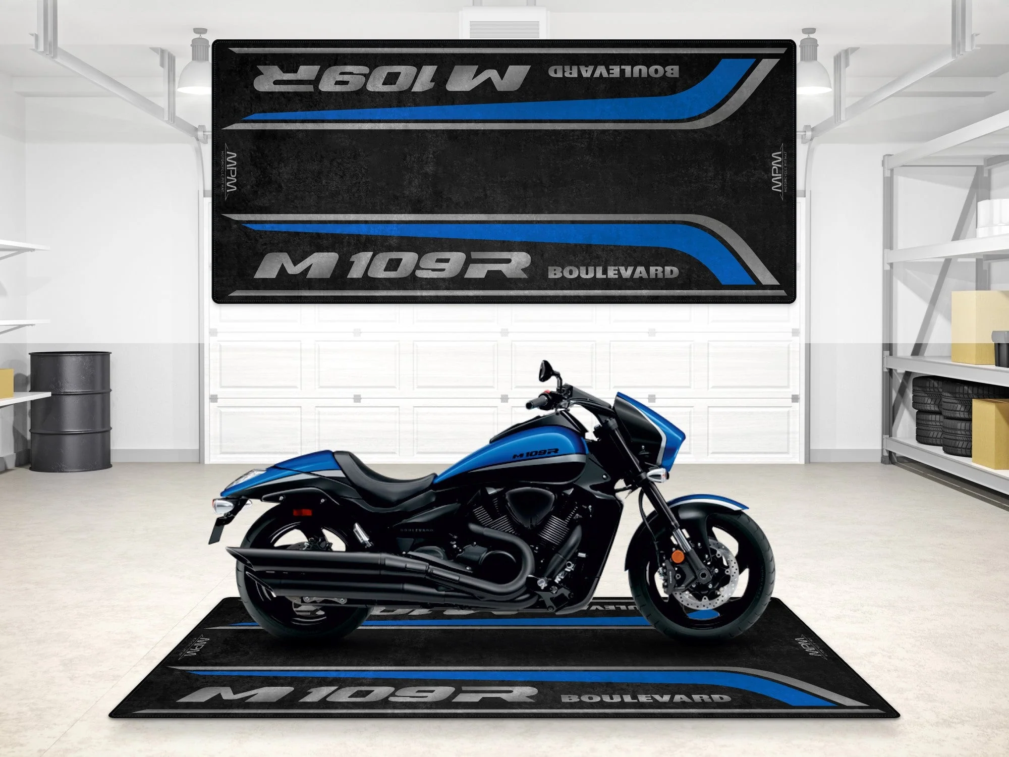 Designed Pit Mat for Suzuki Boulevard M109R Motorcycle - MM7366 - Image 9