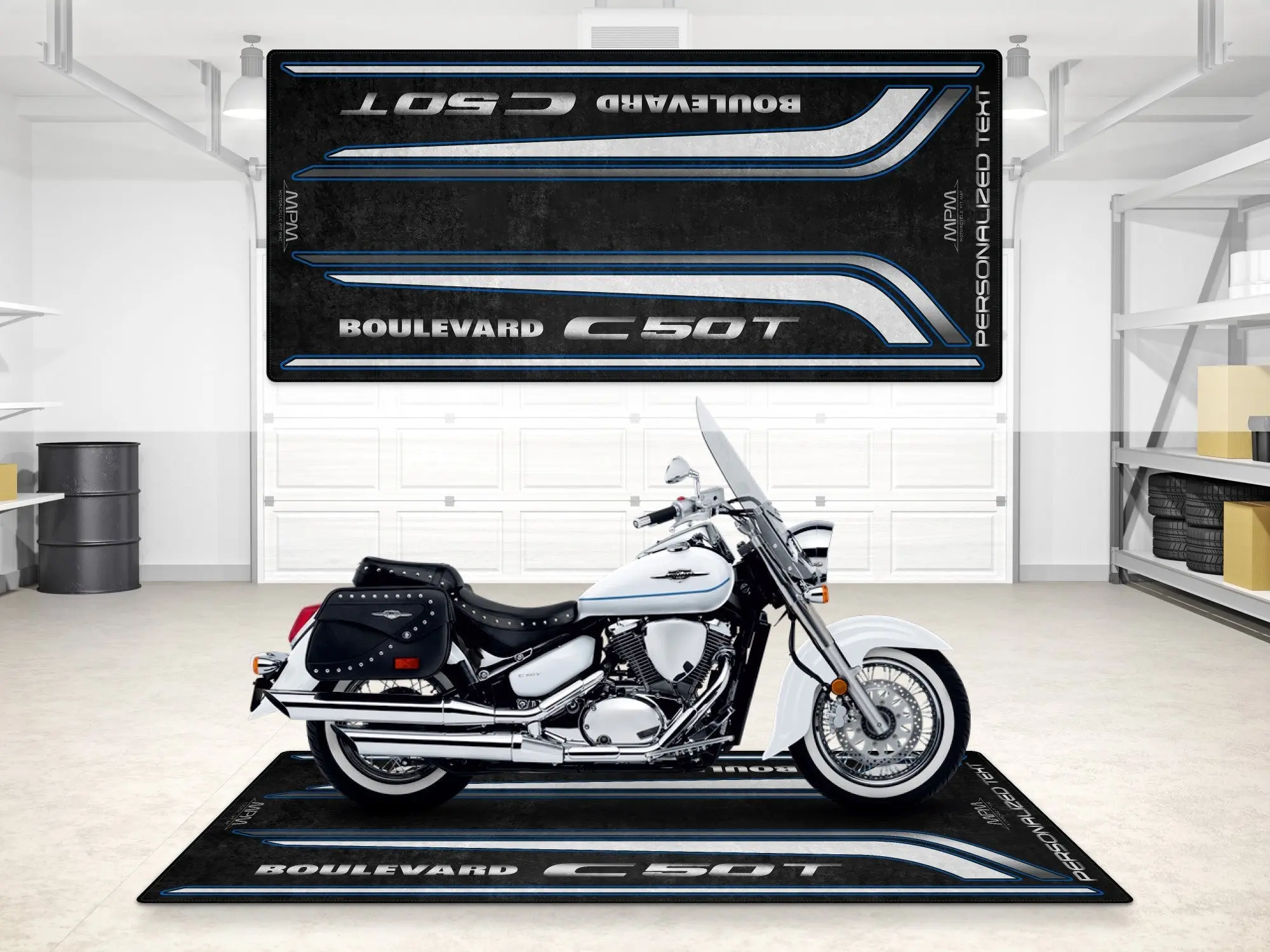 Designed Pit Mat for Suzuki C50T Motorcycle - MM7368 - Image 3