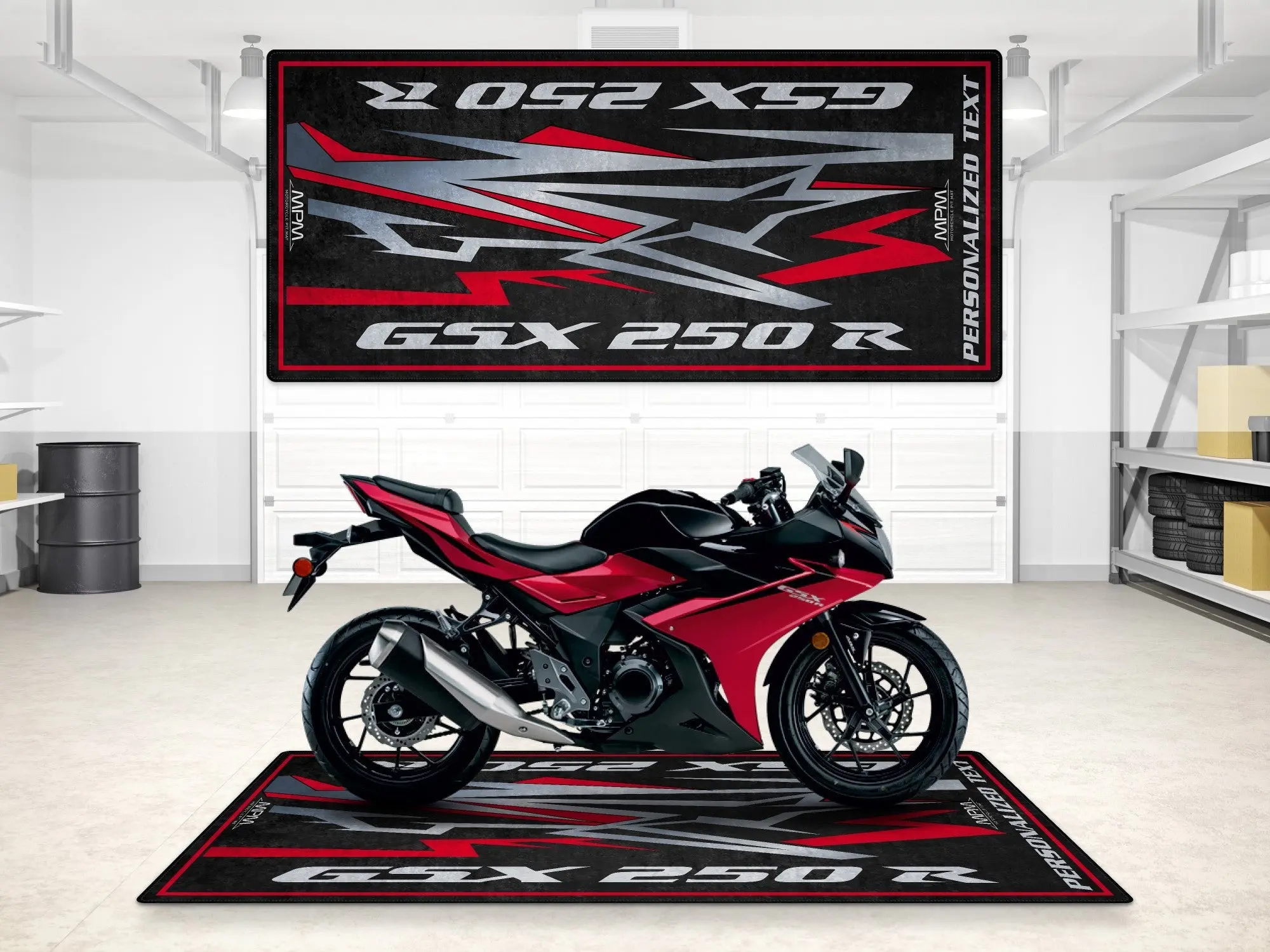 Designed Pit Mat for Suzuki GSX-250R Motorcycle - MM7360 - Image 3