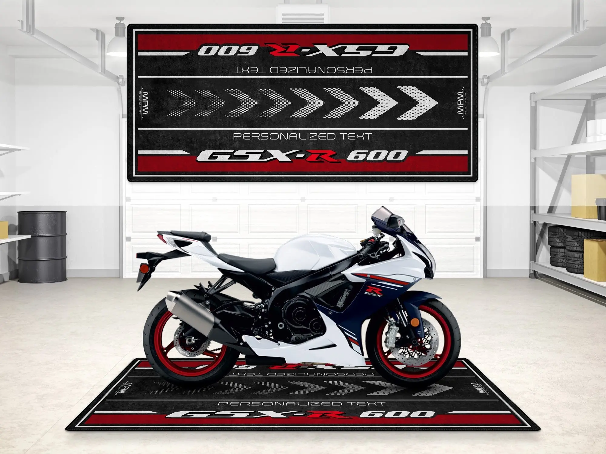 Designed Pit Mat for Suzuki GSX-R600 Motorcycle - MM7358 - Image 3