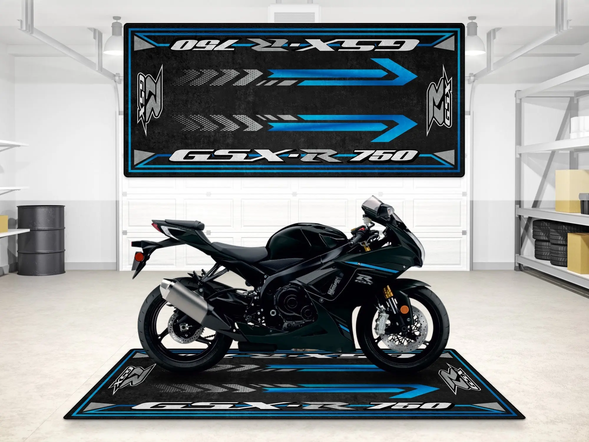 Designed Pit Mat for Suzuki GSX-R750 Motorcycle - MM7356 - Image 11