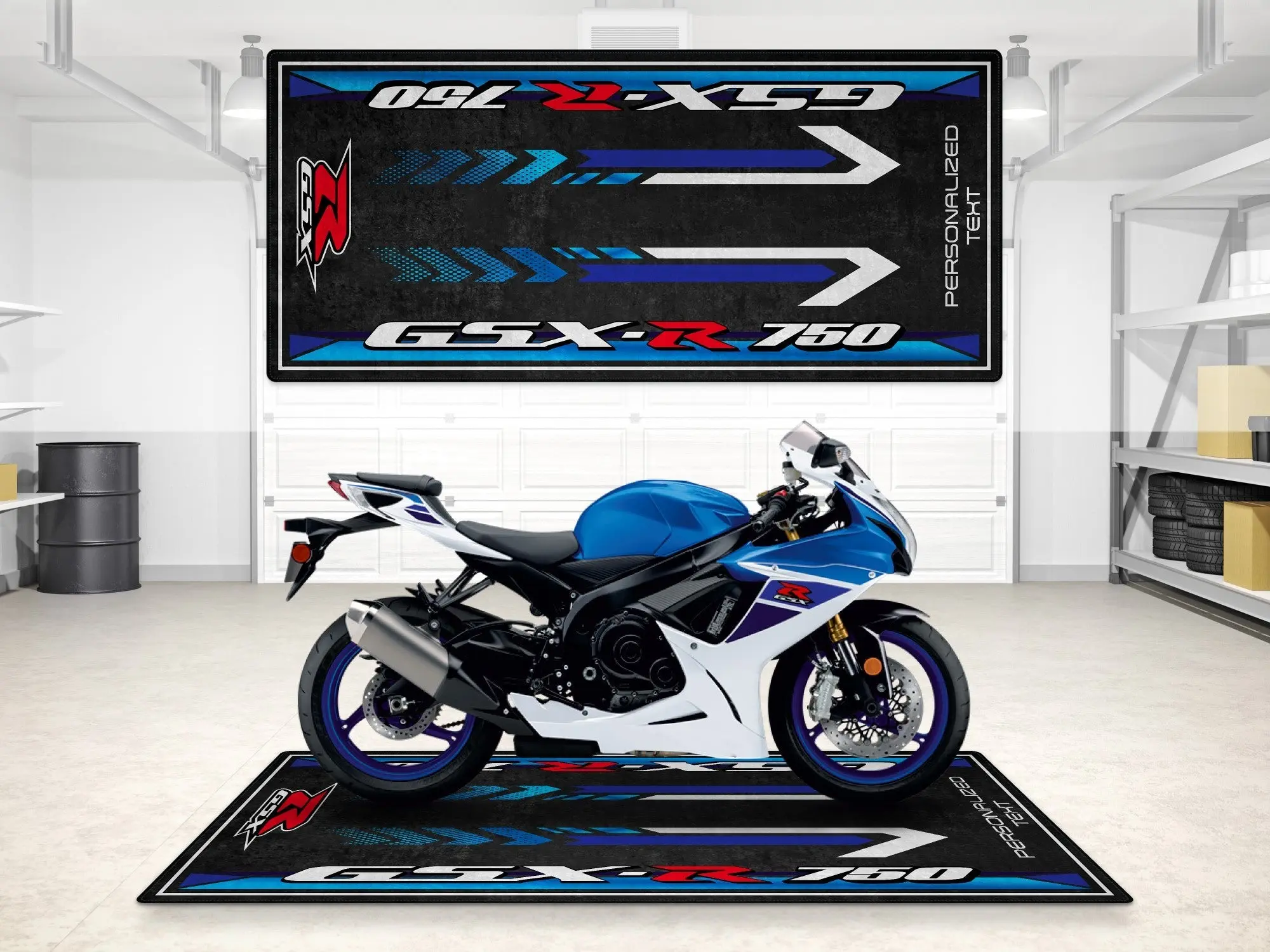 Designed Pit Mat for Suzuki GSX-R750 Motorcycle - MM7356 - Image 3