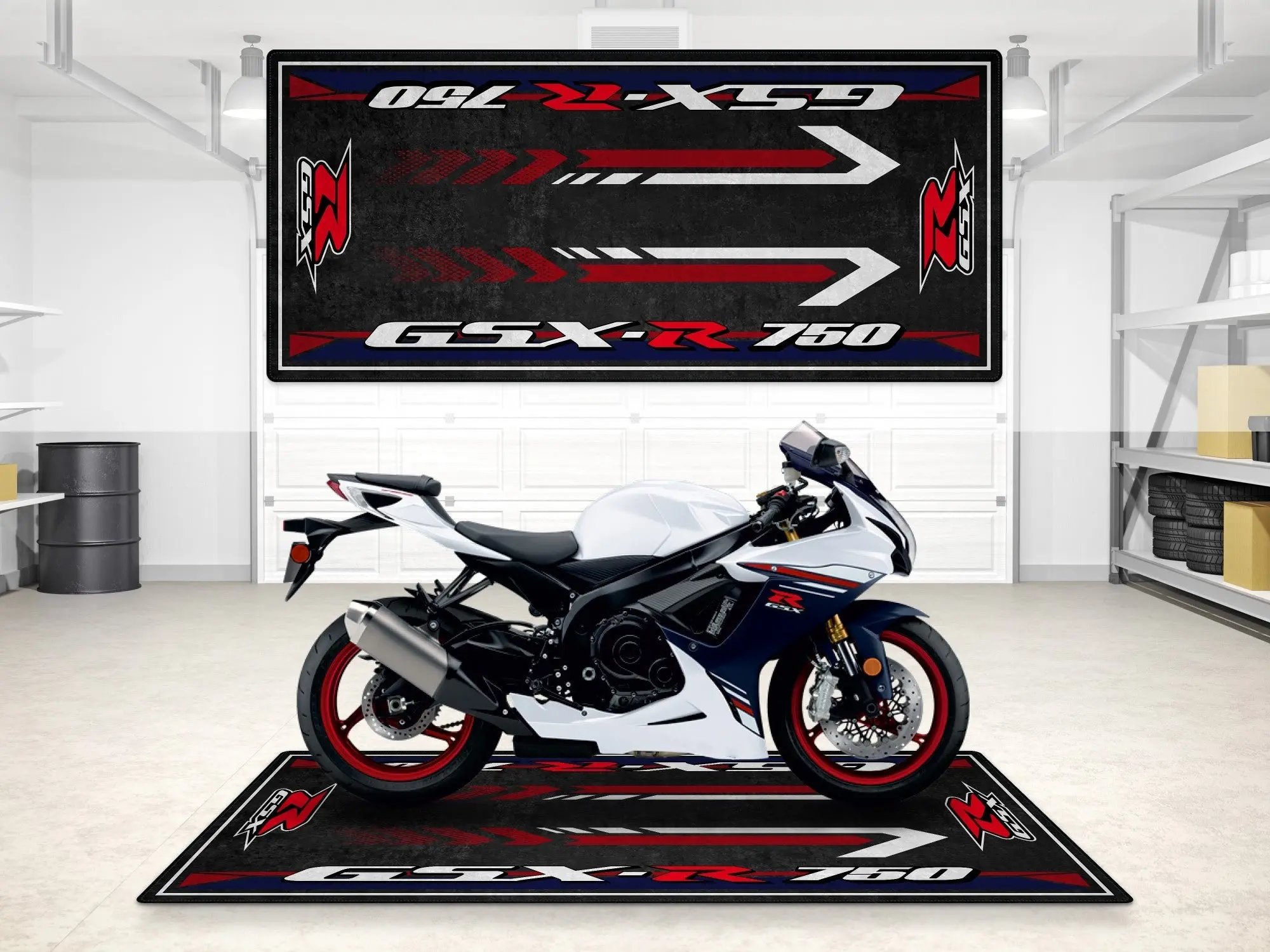 Designed Pit Mat for Suzuki GSX-R750 Motorcycle - MM7356 - Image 6