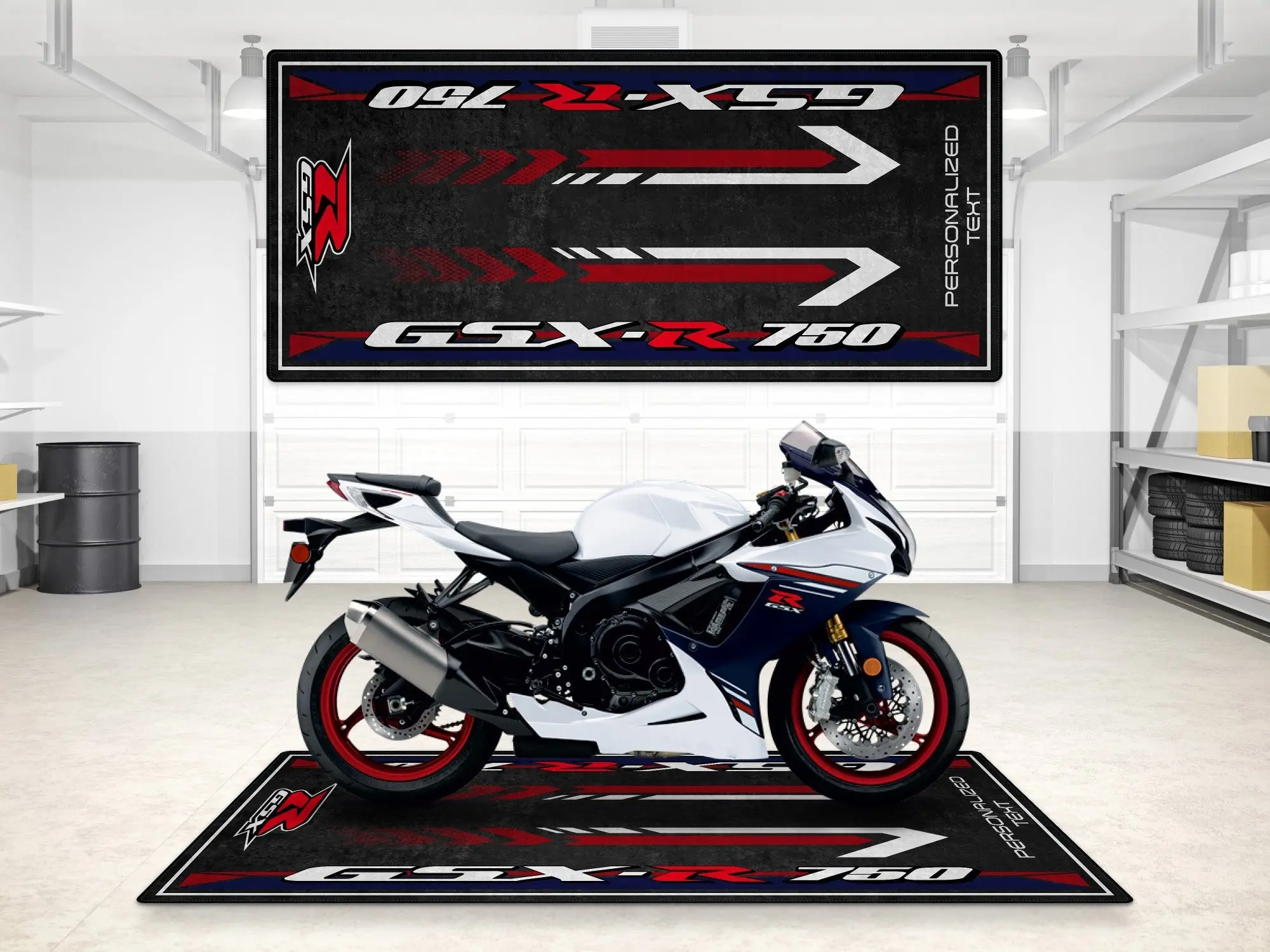 Designed Pit Mat for Suzuki GSX-R750 Motorcycle - MM7356 - Image 8