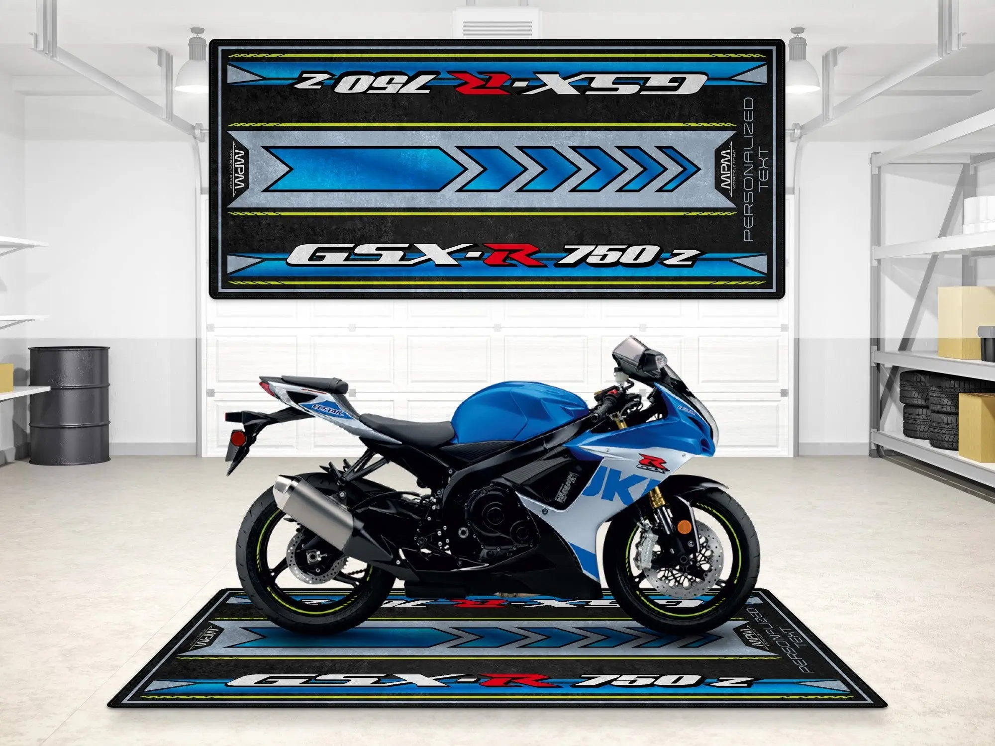 Designed Pit Mat for Suzuki GSX-R750Z Motorcycle - MM7357 - Image 3