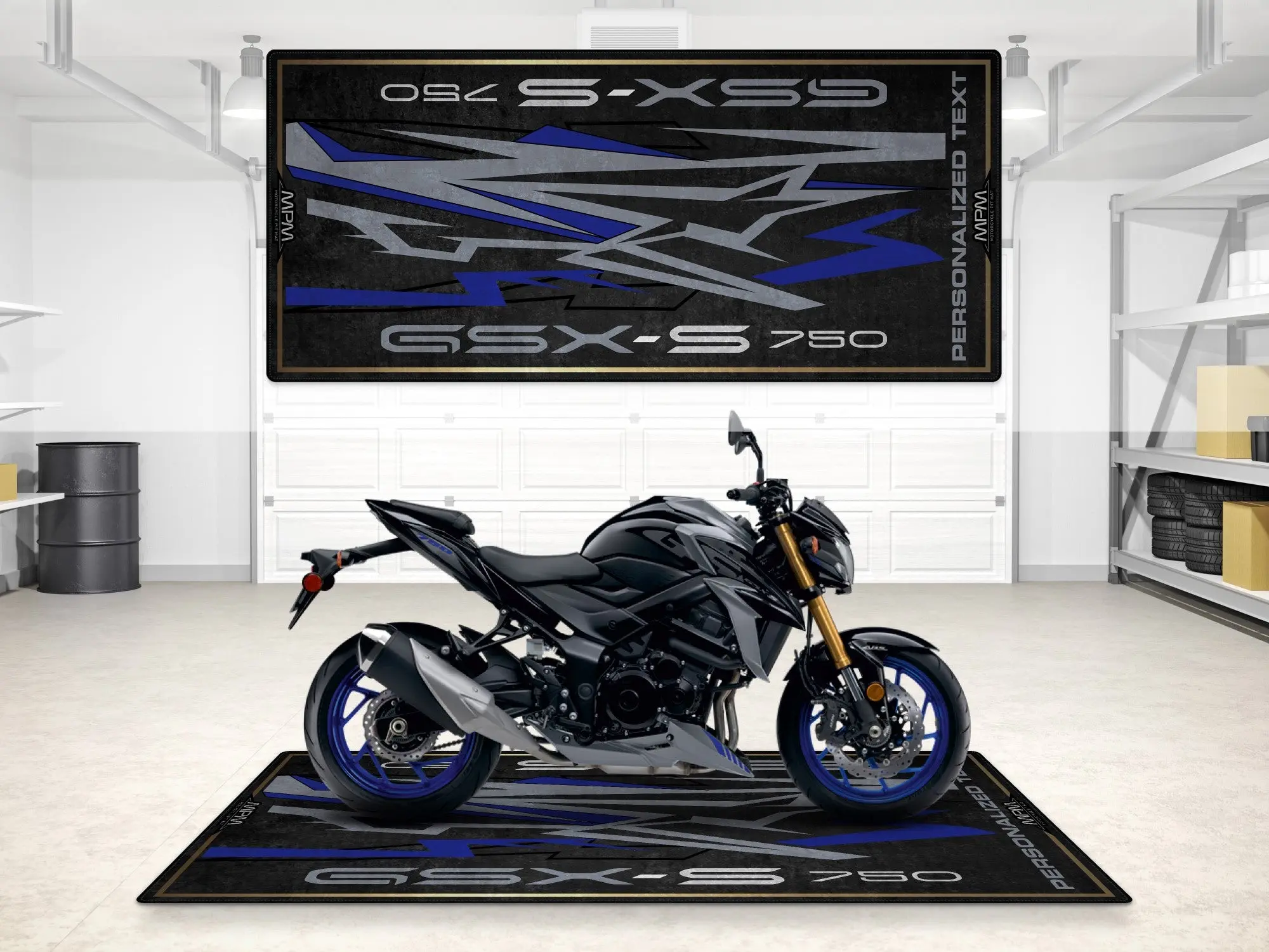 Designed Pit Mat for Suzuki GSX-S750Z Motorcycle - MM7365 - Image 8