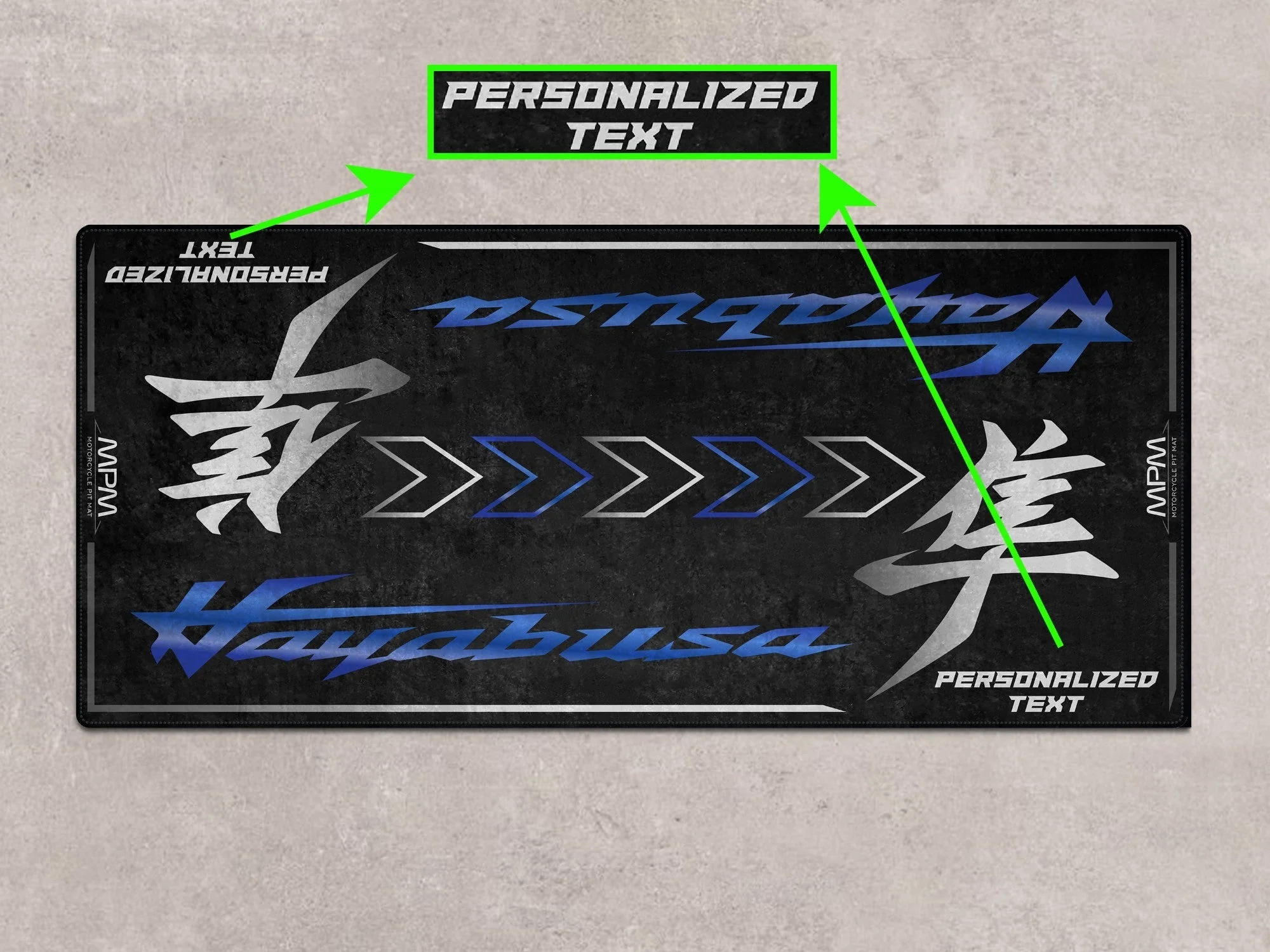 Designed Pit Mat for Suzuki Hayabusa Motorsport Motorcycle - MM7129 - Image 4