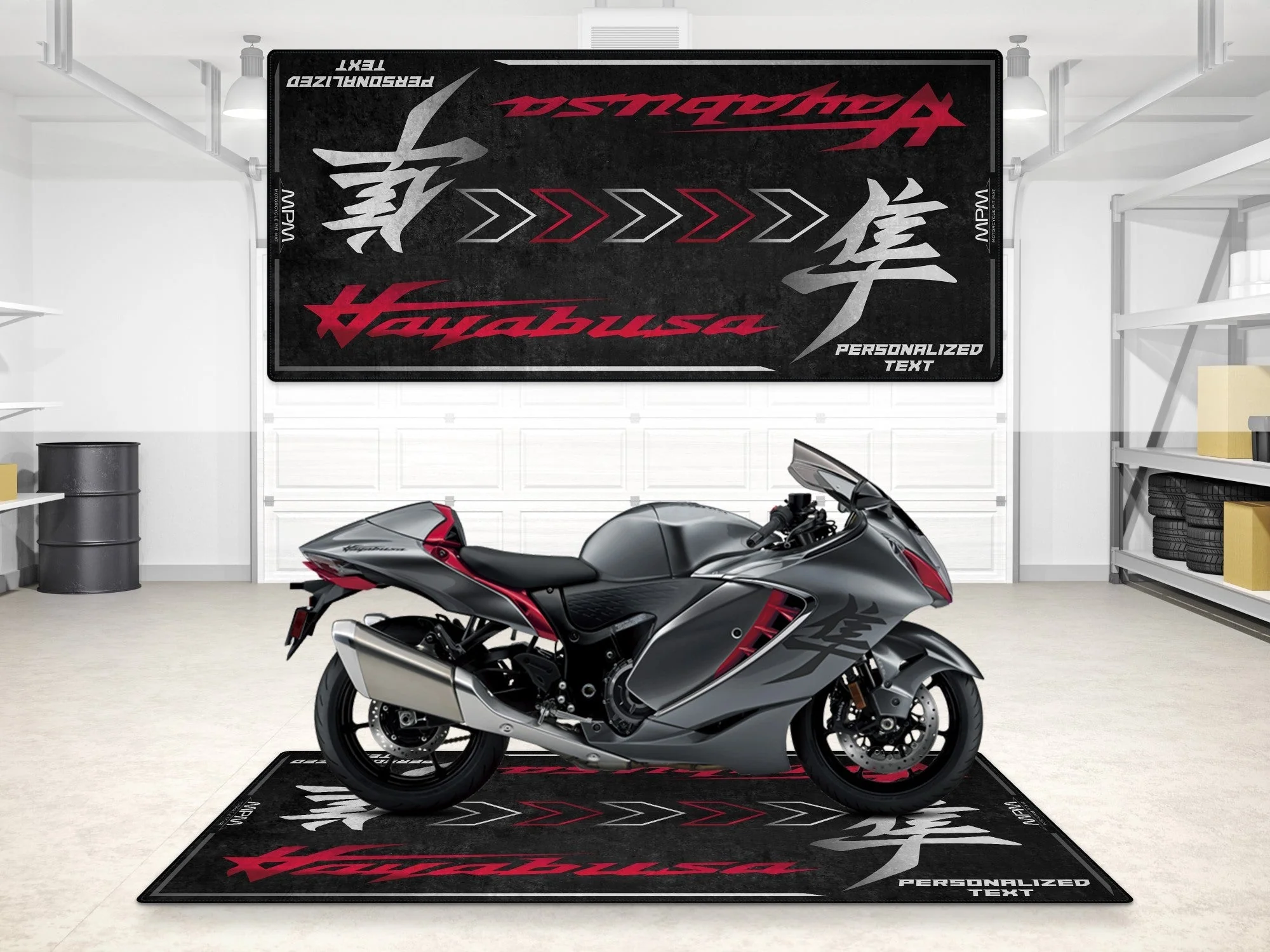 Designed Pit Mat for Suzuki Hayabusa Motorsport Motorcycle - MM7129 - Image 7