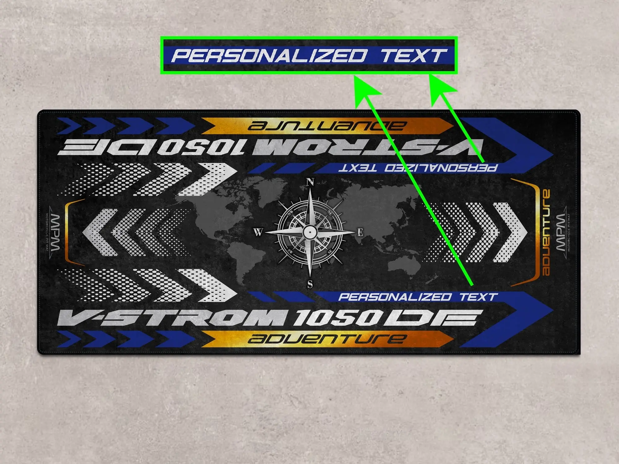 Designed Pit Mat for Suzuki V-STROM 1050DE Adventure Motorcycle - MM7369 - Image 4