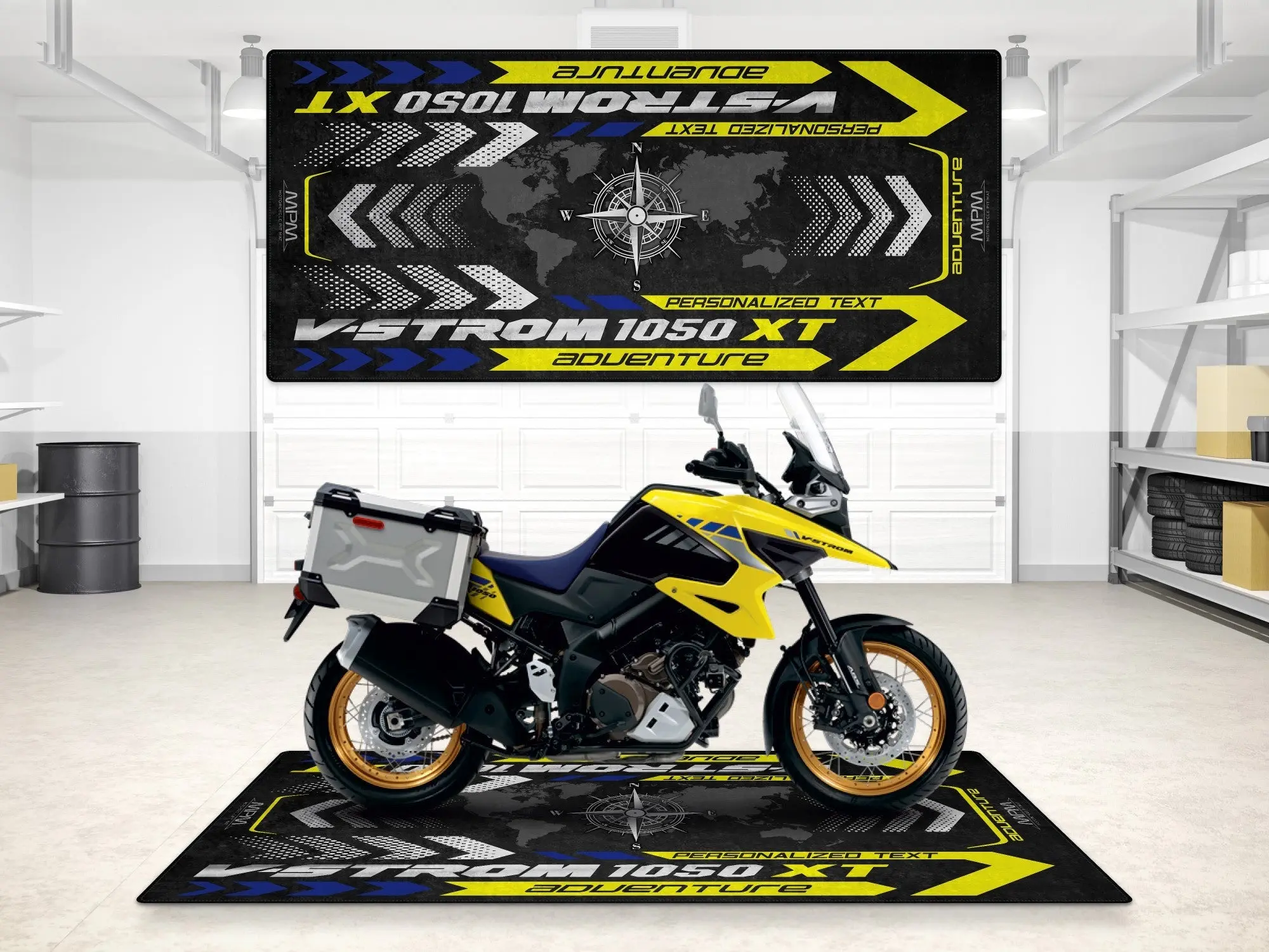 Designed Pit Mat for Suzuki V-STROM 1050XT Adventure Motorcycle - MM7376 - Image 3