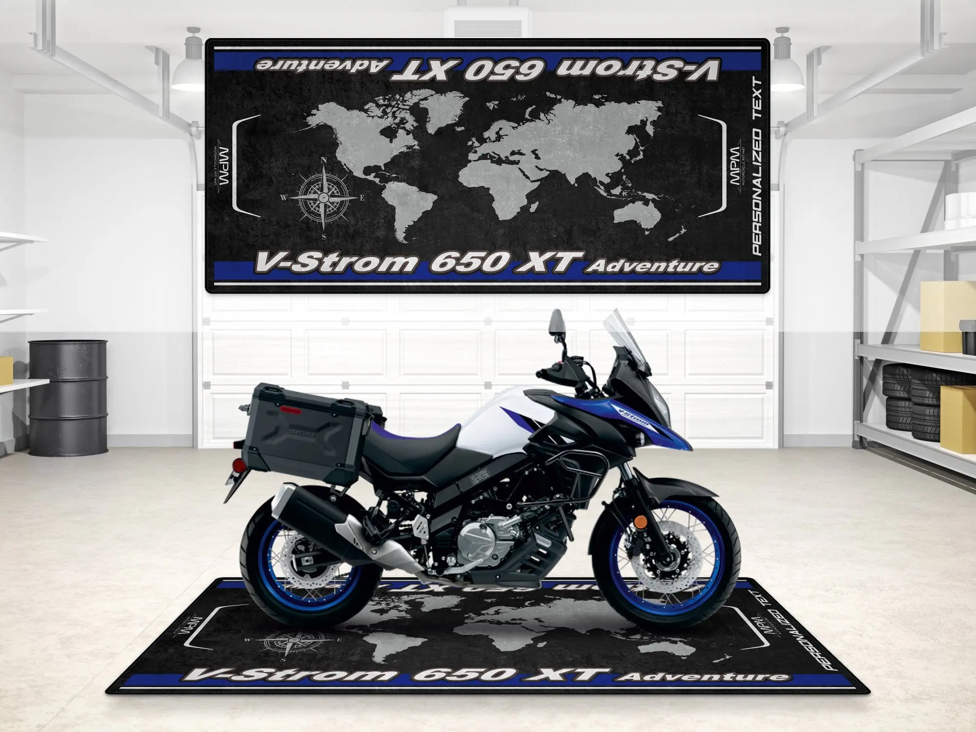 Designed Pit Mat for Suzuki V-STROM 650XT Adventure Motorcycle - MM7378 - Image 3