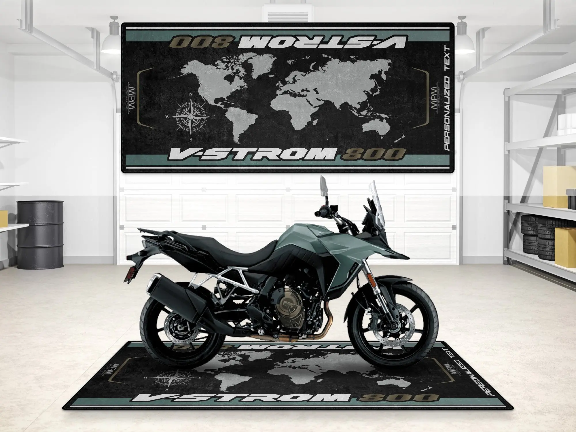Designed Pit Mat for Suzuki V-STROM 800 Motorcycle - MM7375 - Image 3