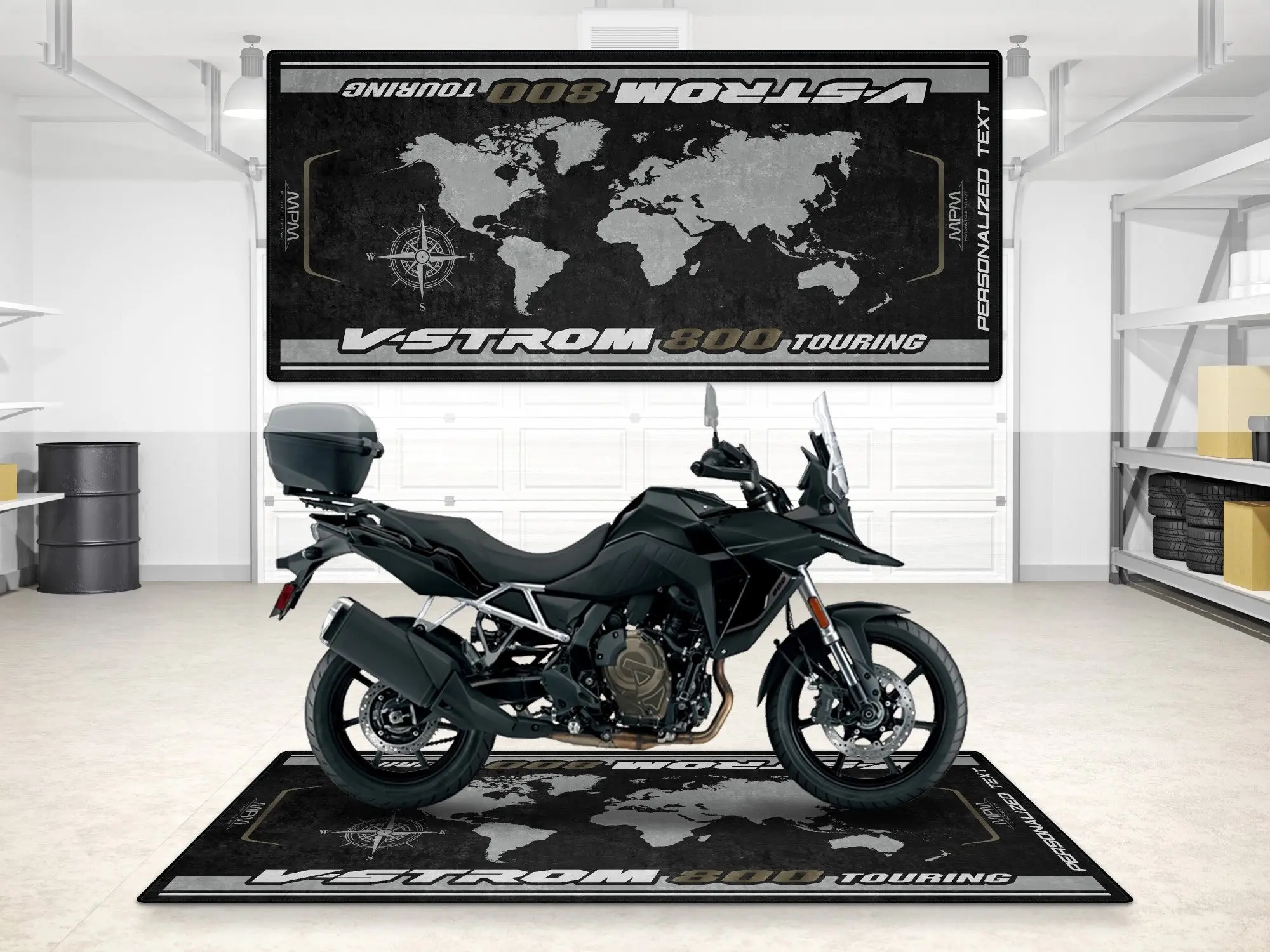 Designed Pit Mat for Suzuki V-STROM 800 Touring Motorcycle - MM7374 - Image 3
