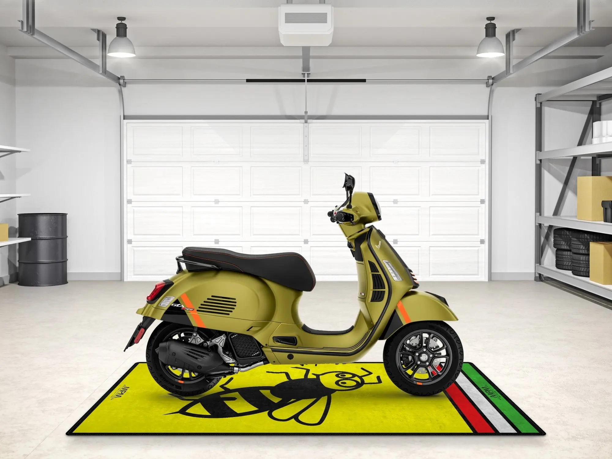 Designed Pit Mat for Vespa Bee Design Scooter Motorcycle - MM7215 - Image 5