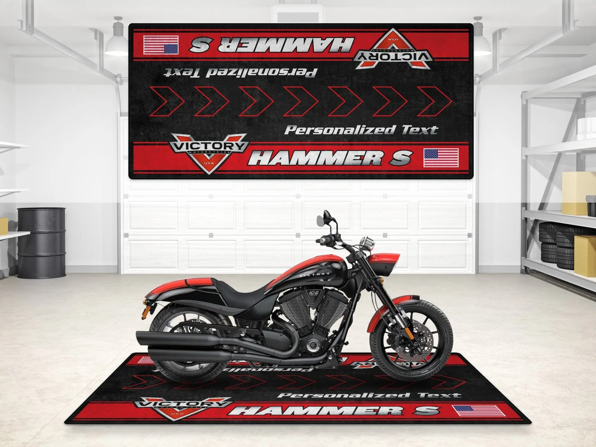 Designed Pit Mat for Victory Hummer S Motorcycle - MM7311 - Image 3