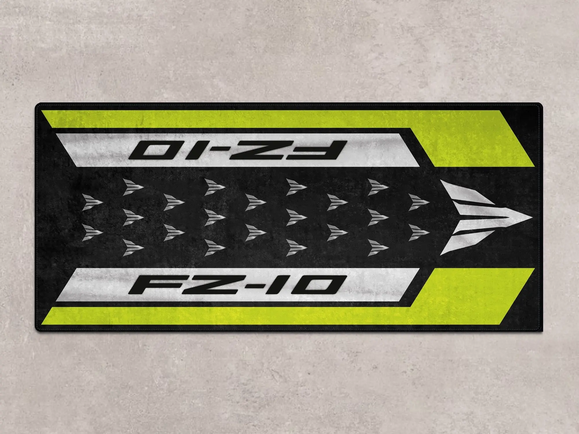 Designed Pit Mat for Yamaha FZ-10 Yellow & Black Motorcycle - MM7256 - Image 2
