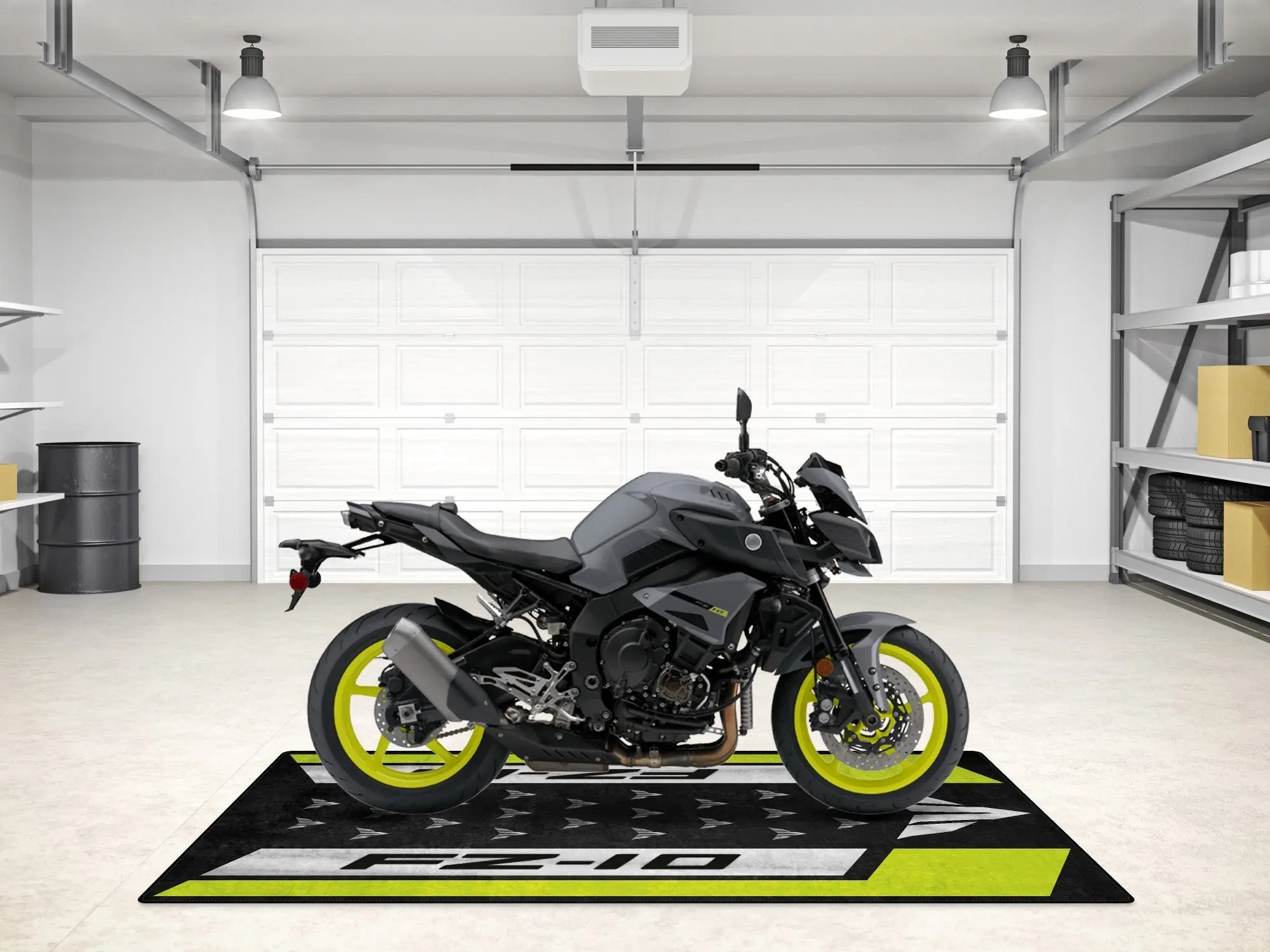 Designed Pit Mat for Yamaha FZ-10 Yellow & Black Motorcycle - MM7256 - Image 5