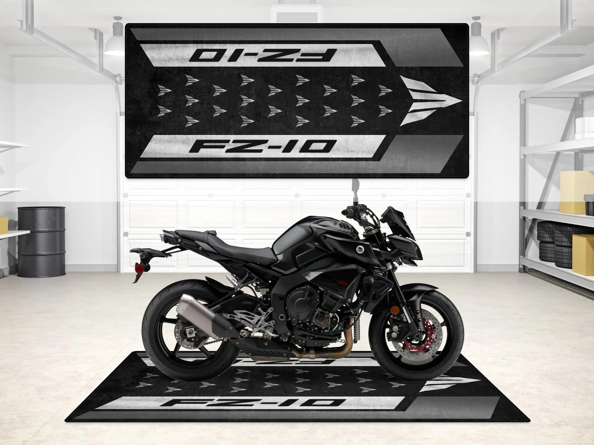 Designed Pit Mat for Yamaha FZ-10 Yellow & Black Motorcycle - MM7256 - Image 6