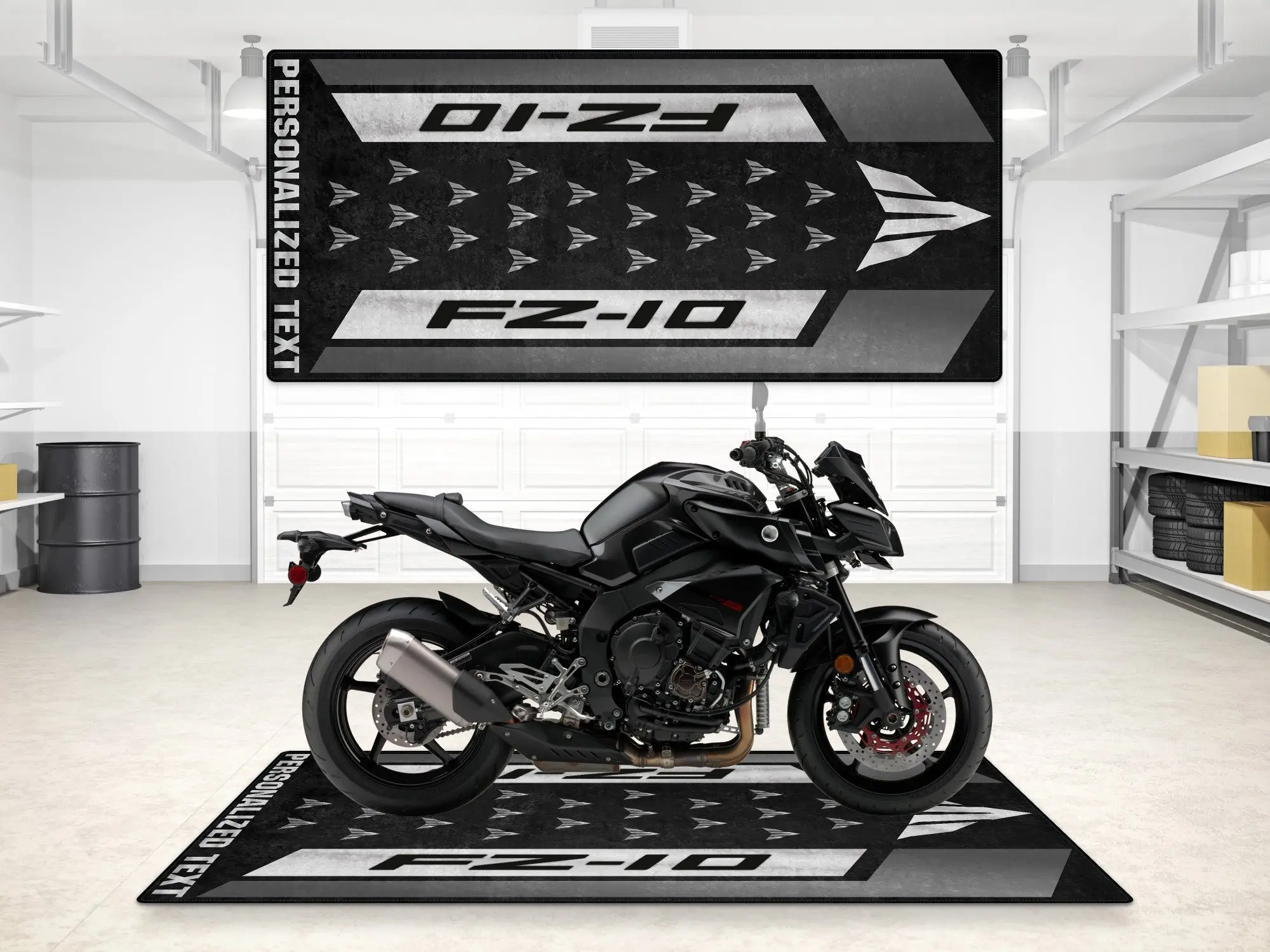 Designed Pit Mat for Yamaha FZ-10 Yellow & Black Motorcycle - MM7256 - Image 8