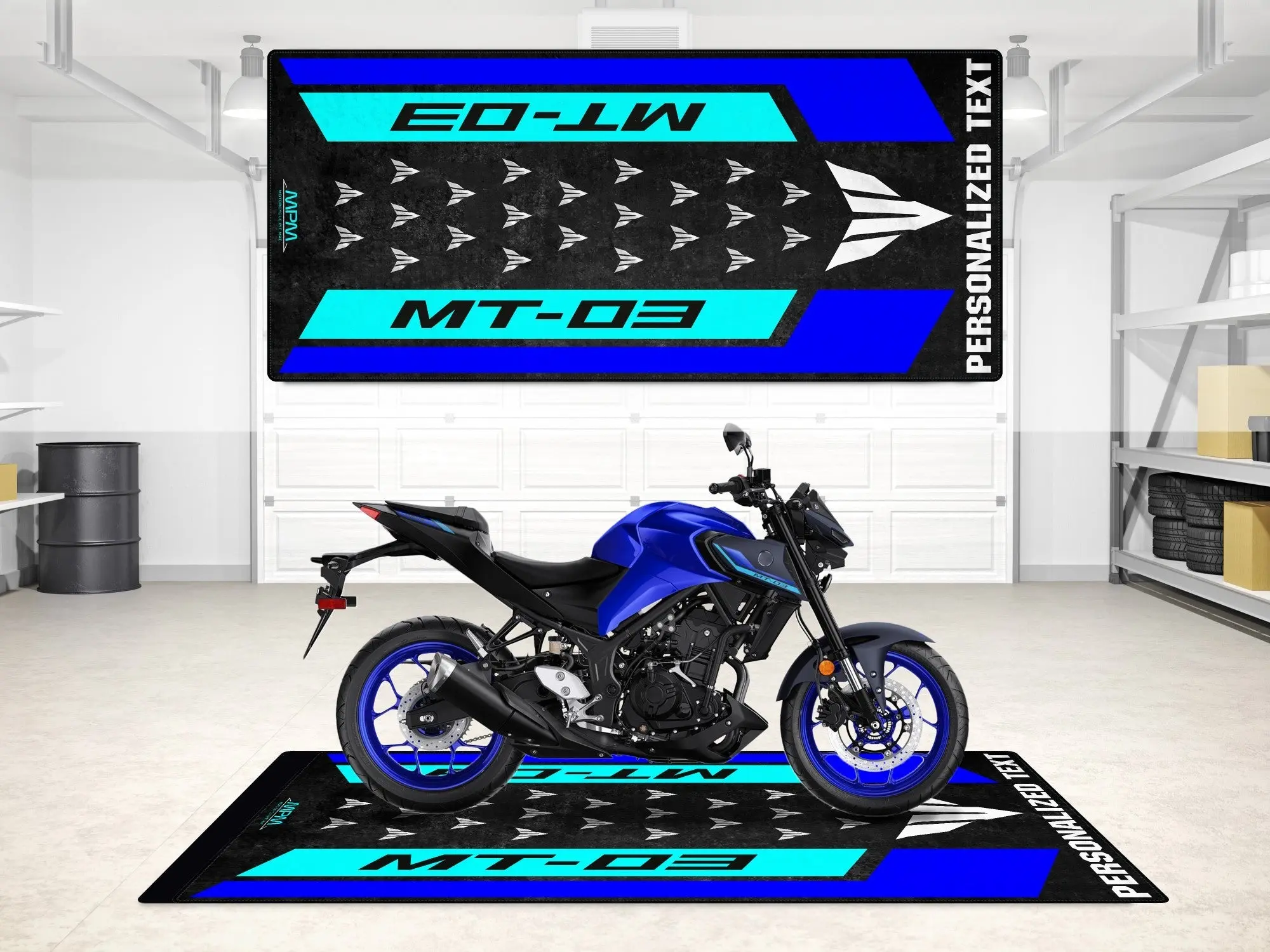Designed Pit Mat for Yamaha MT-03 Motorcycle - MM7121 - Image 3