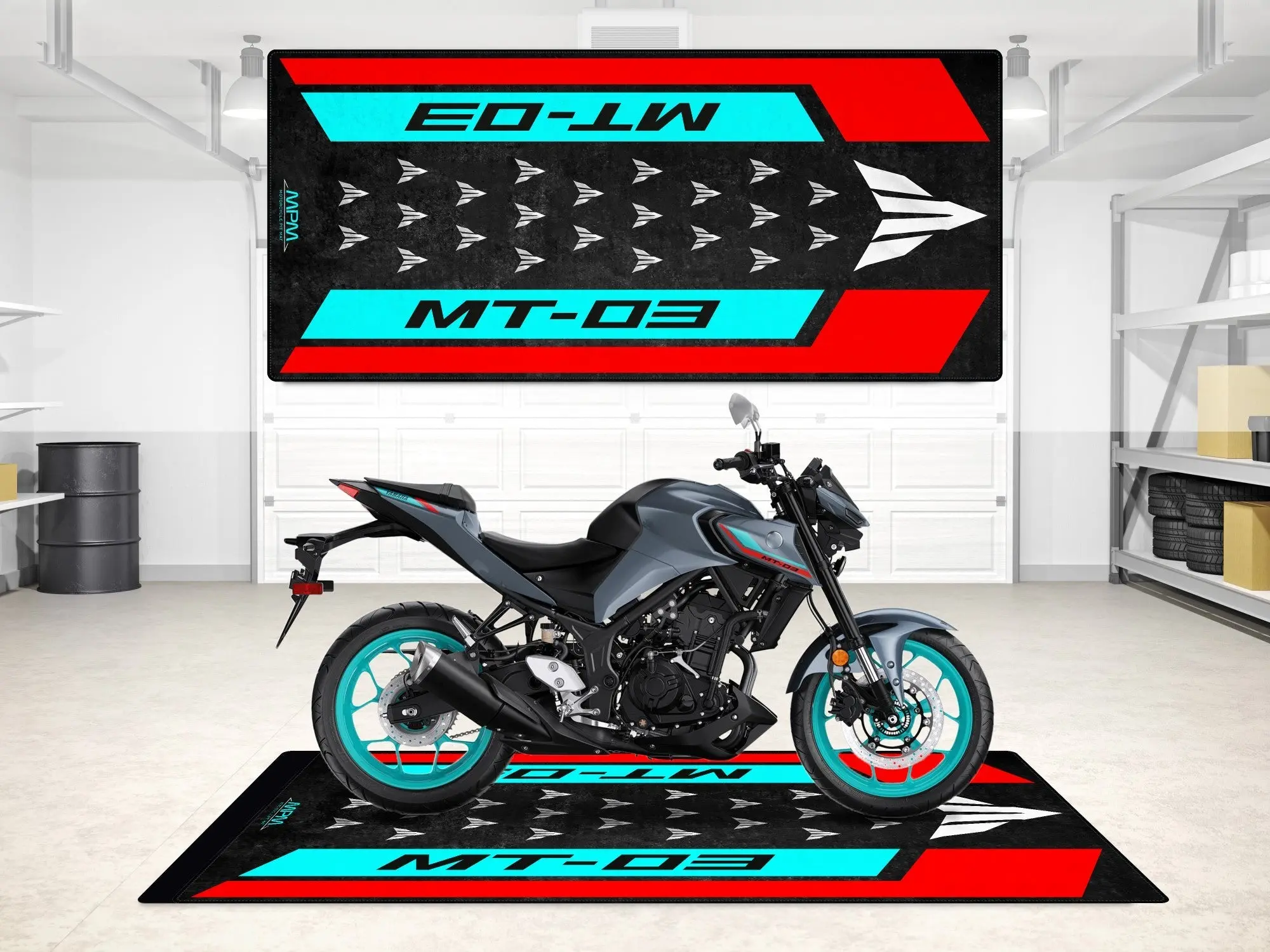 Designed Pit Mat for Yamaha MT-03 Motorcycle - MM7121 - Image 5